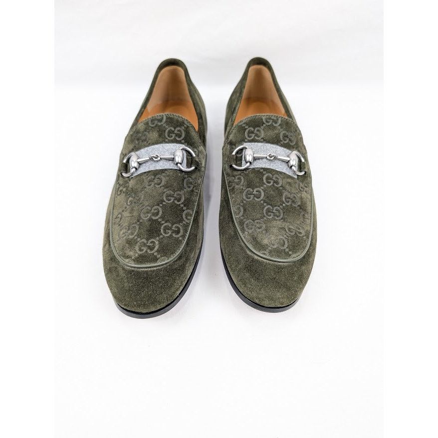 Gucci o1rshd1 Luxury Suede Loafers in Violet Green Size US 9 / EU 42 - 14 Thumbnail