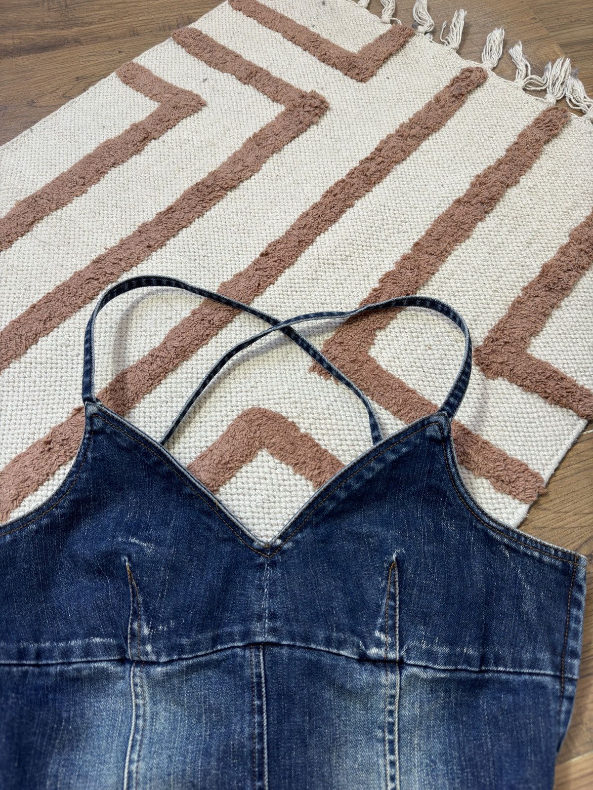 Vintage VINTAGE WASHED STYLE MINI DENIM DRESS Size M / US 6-8 / IT 42-44 - 3 Thumbnail