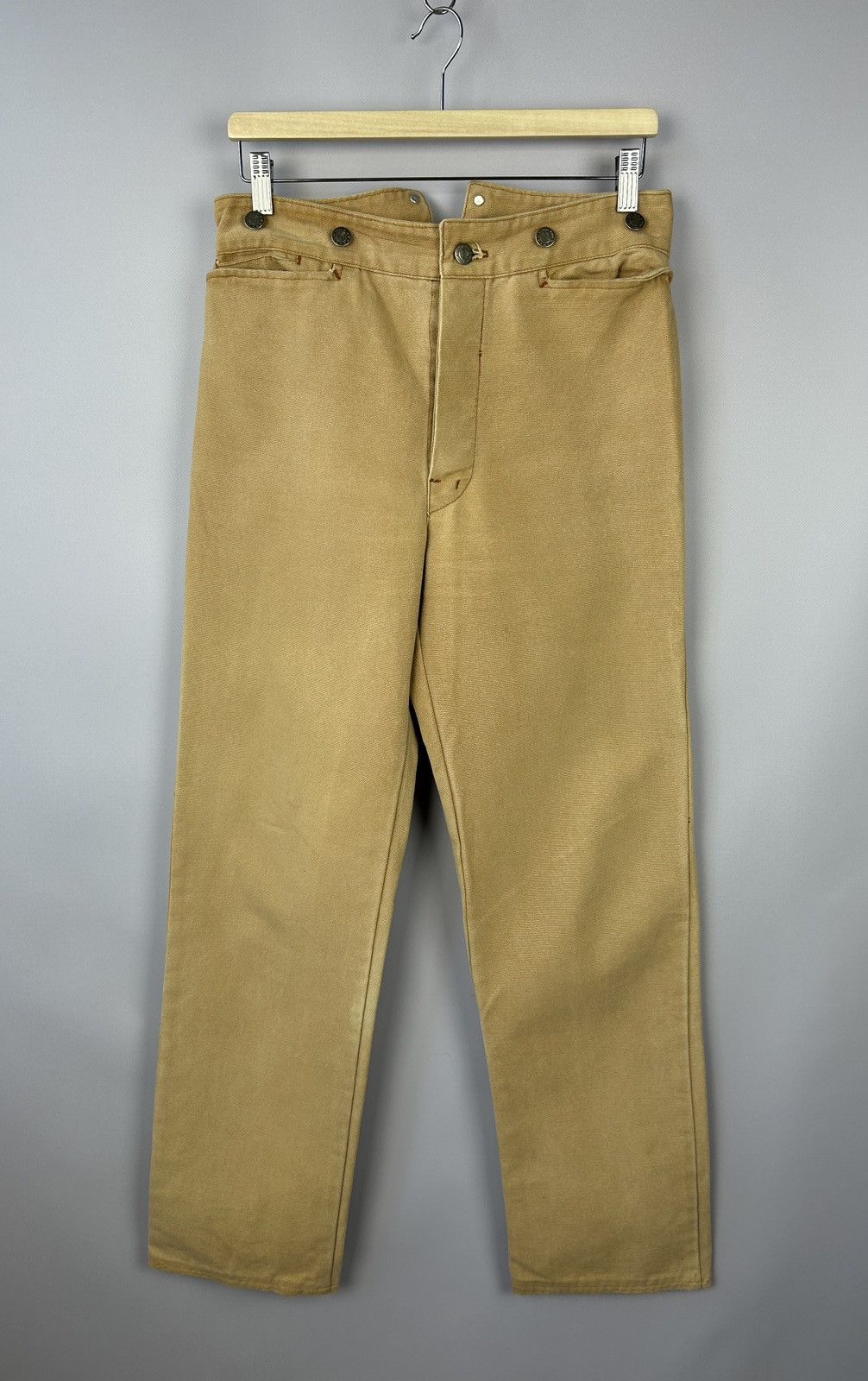 Cowboy Equipment × Vintage Vtg WAH Maker Jeans Size Frontier Buckle Back Button Fly 90s Size US 30 / EU 46 - 1 Thumbnail