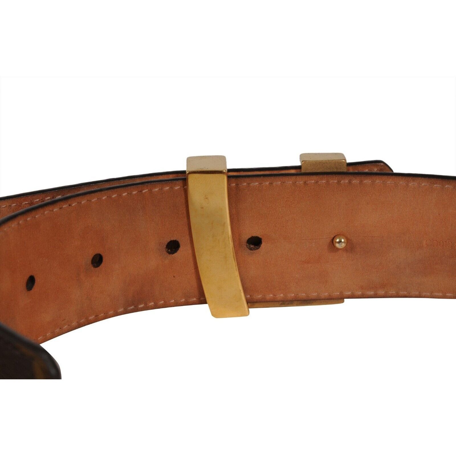 Louis Vuitton Monogram LV Initials Buckle Belt 90 36 Brown Size 36 - 5 Thumbnail