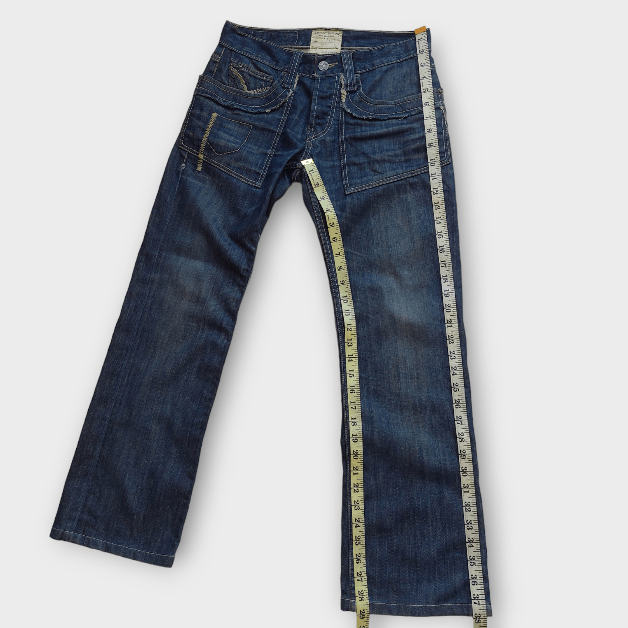 Vintage Vintage Jimmy Taverniti Outer Stitched Jeans Size US 29 - 17 Thumbnail