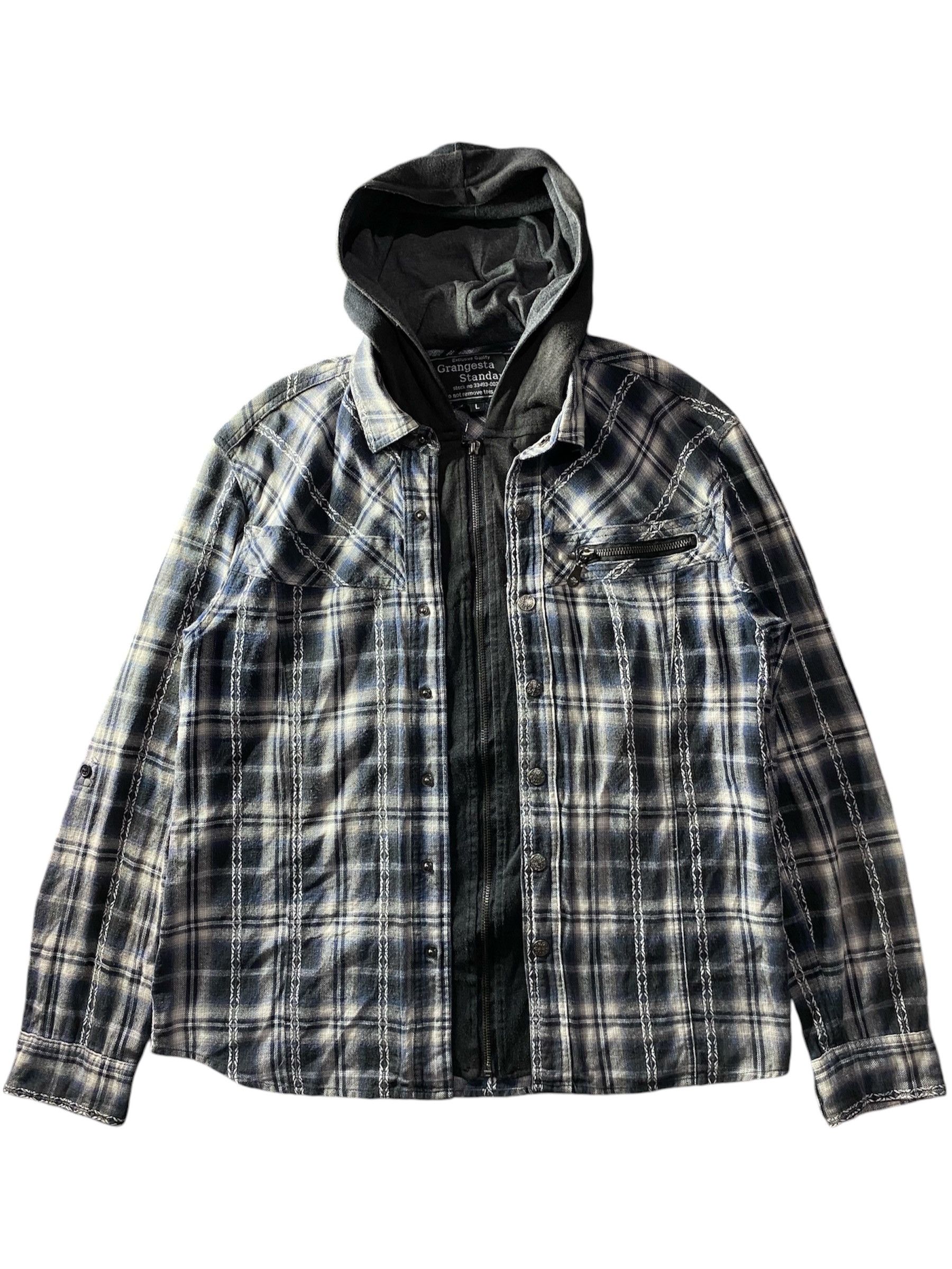 If Six Was Nine × Japanese Brand × Le Grande Bleu (L.G.B.) Grangesta standard double layers tartan shirt Size US L / EU 52-54 / 3 - 1 Thumbnail