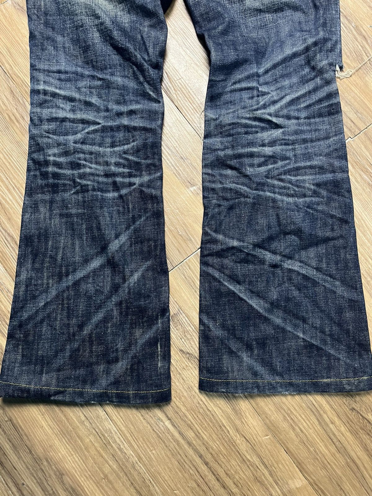 If Six Was Nine Lolita Jeans Y2K Vintage Distressed Bootcut Denim Pants (41) Size 26" / US 2 / IT 38 - 16 Thumbnail