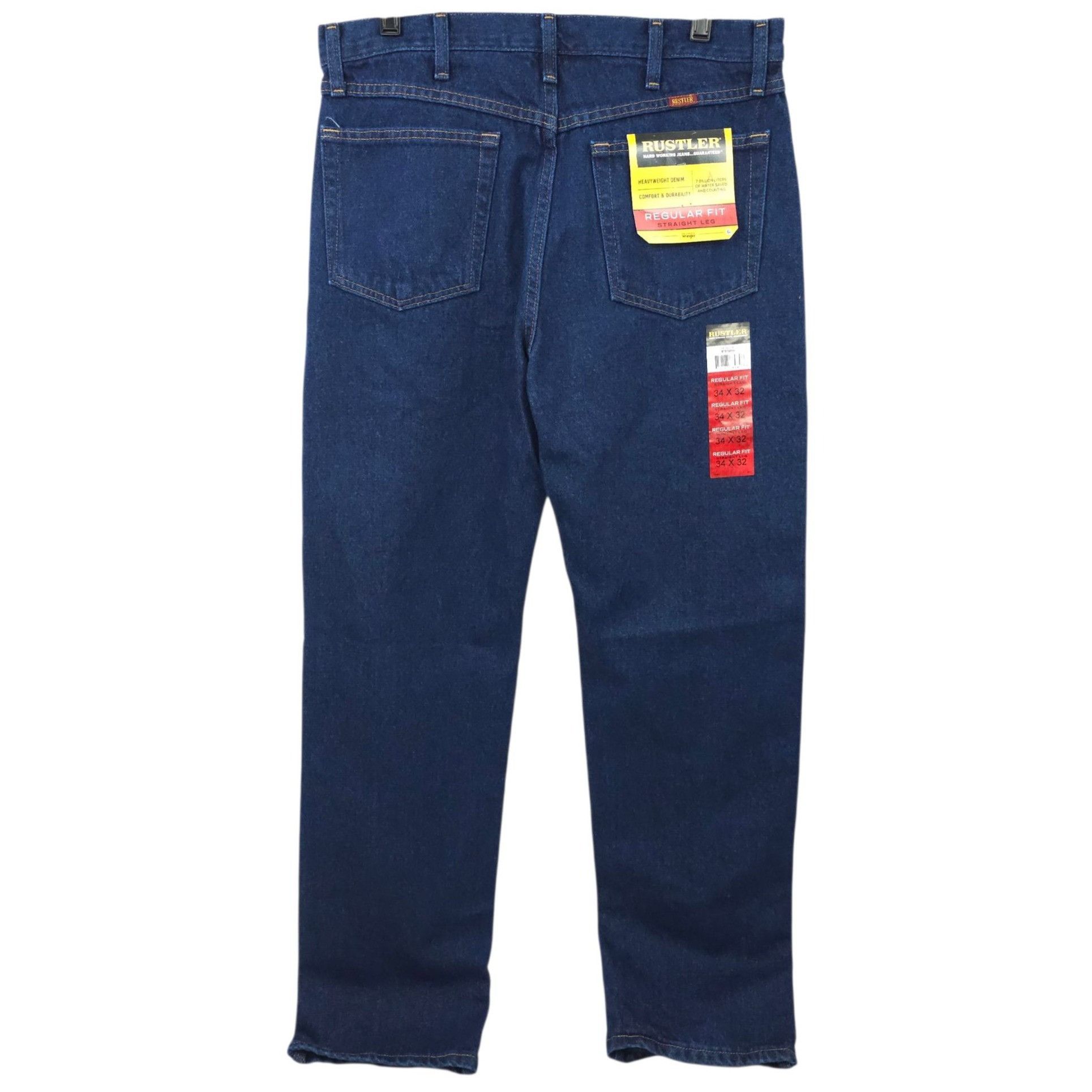 Rustler Rustler Regular Fit Straight Leg Jeans Men 34x32 Heavyweight Size US 34 / EU 50 - 2 Thumbnail