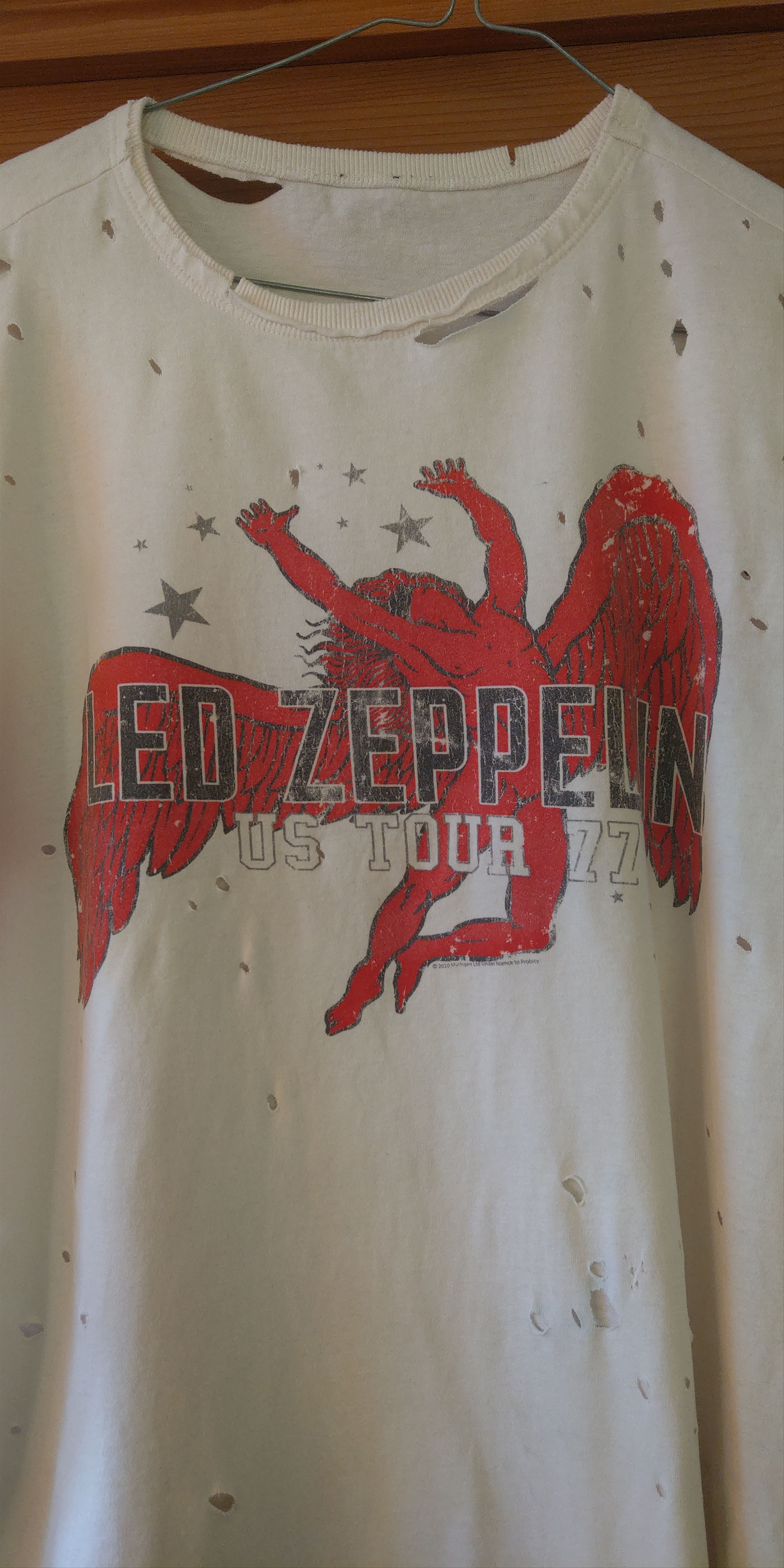 Band Tees Led Zeppelin Custom Distressed T-shirt Size US L / EU 52-54 / 3 - 9 Thumbnail