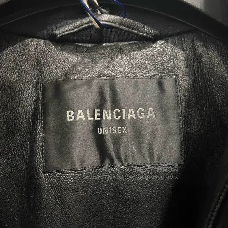 Balenciaga Balenciaga Solid Color Lamb Leather Hooded Sweatshirt Jack Size US L / EU 52-54 / 3 - 6 Thumbnail
