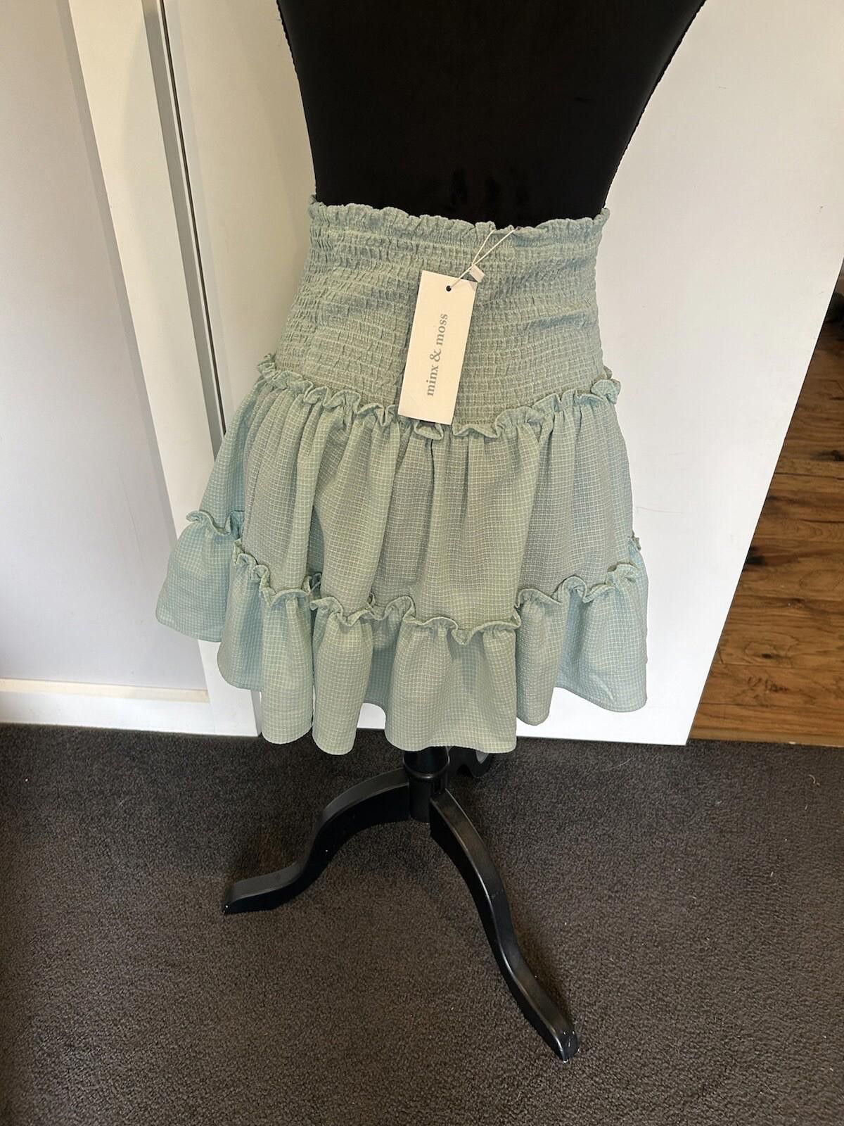 Designer Minx & Moss Skirt Checkered Ruffle NEW - Size 10 (003) Size 28" / US 6 / IT 42 - 7 Thumbnail