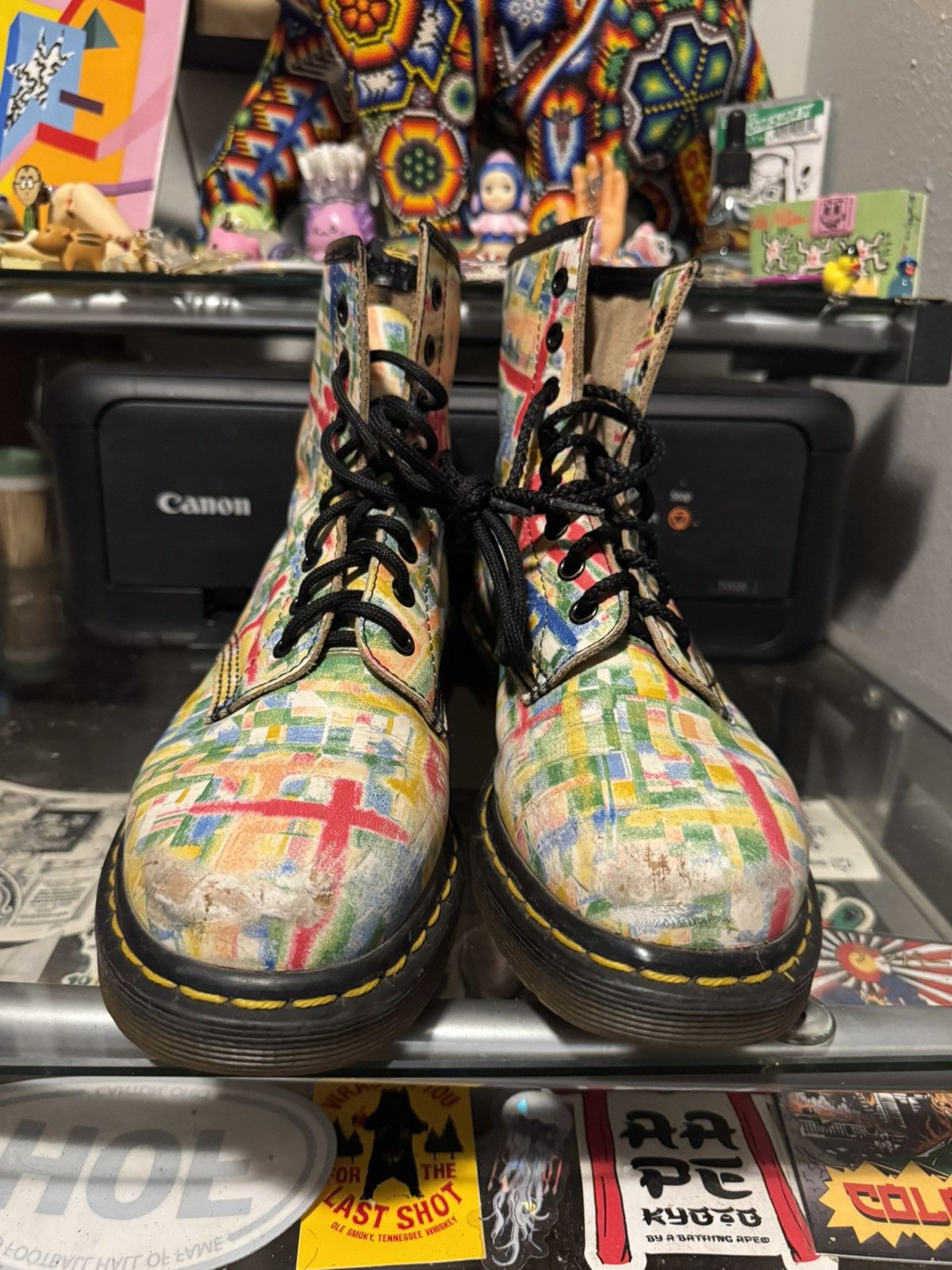 Dr. Martens Vintage Dr Martens BRUSH STROKES BOOTS MADE IN ENGLAND Size US 9 / IT 39 - 4 Thumbnail
