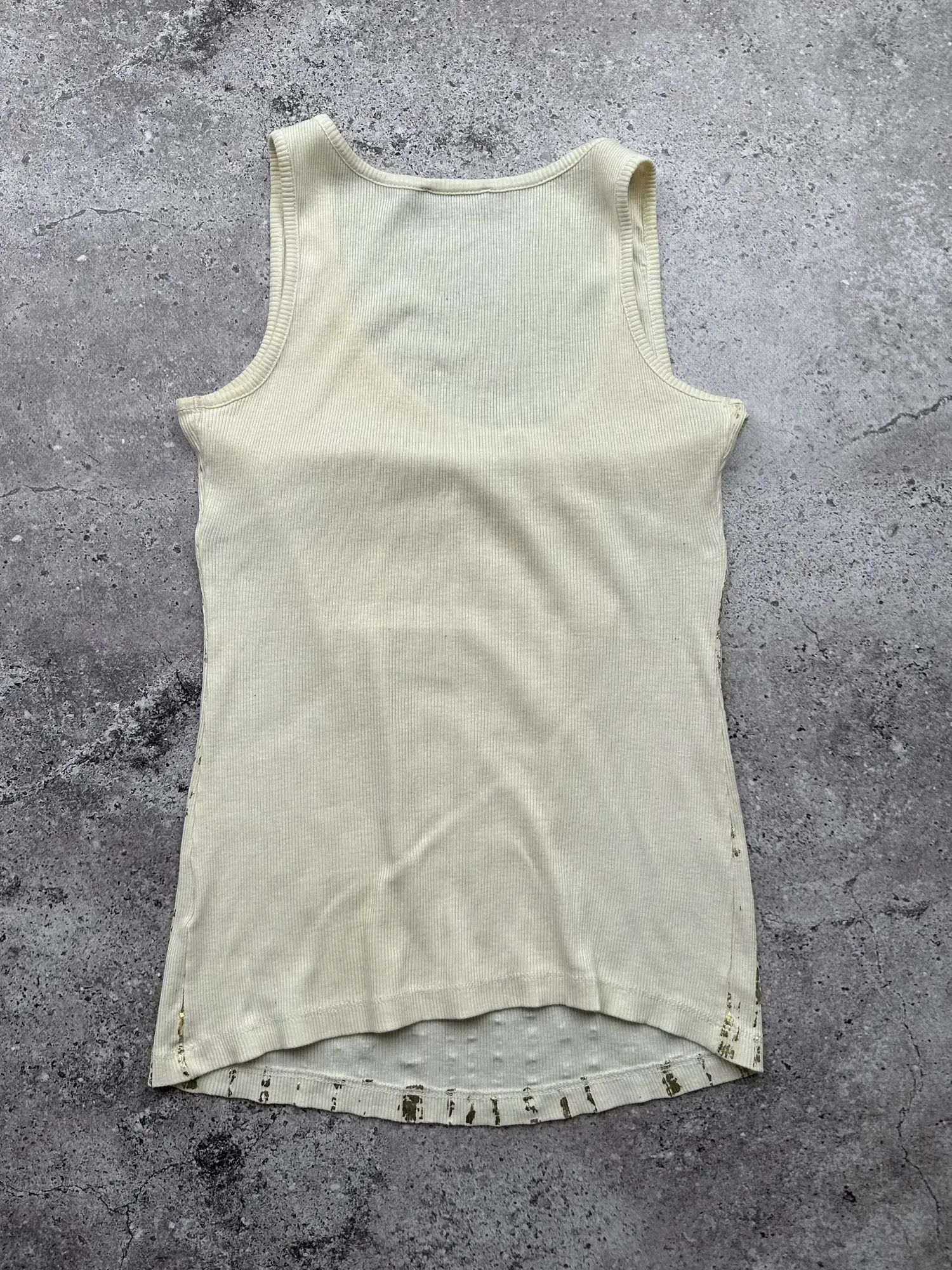 Japanese Brand Vintage Ribbed Tank Top C424(V596)(E8) Size S / US 4 / IT 40 - 4 Thumbnail