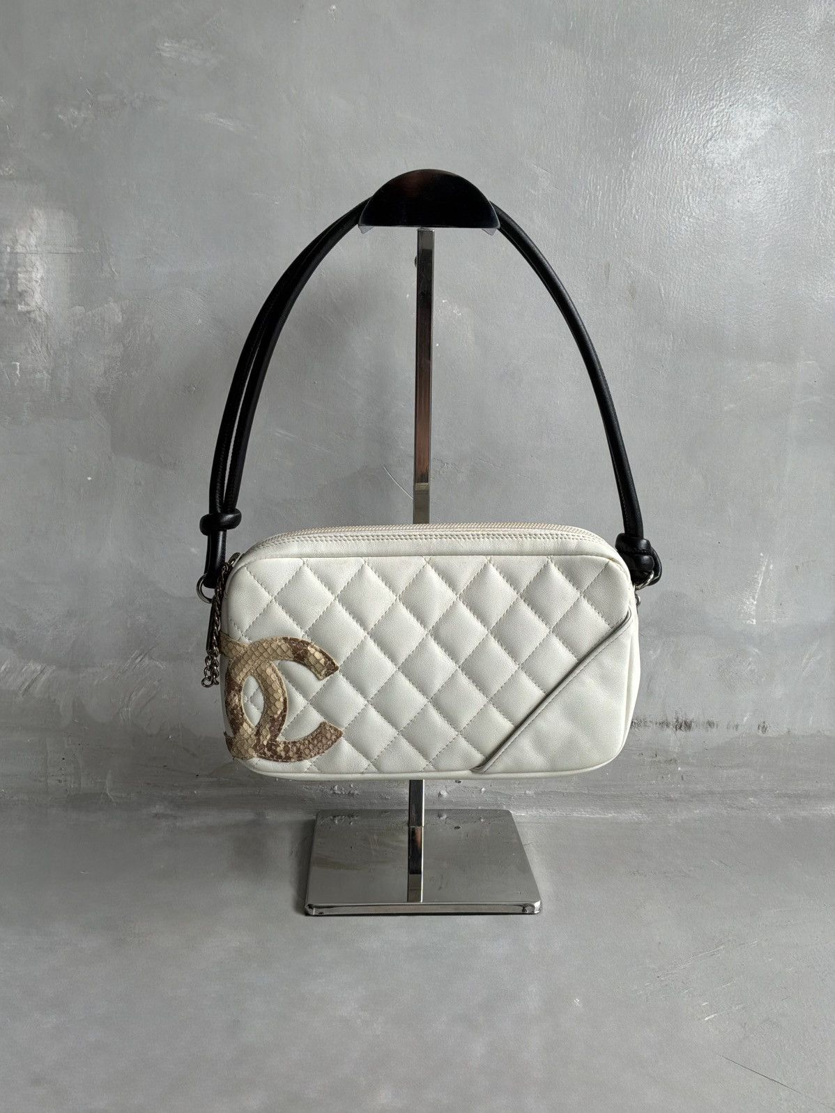 Chanel 2004 Chanel - Python CC Cambon Pochette Bag Size ONE SIZE - 1 Thumbnail
