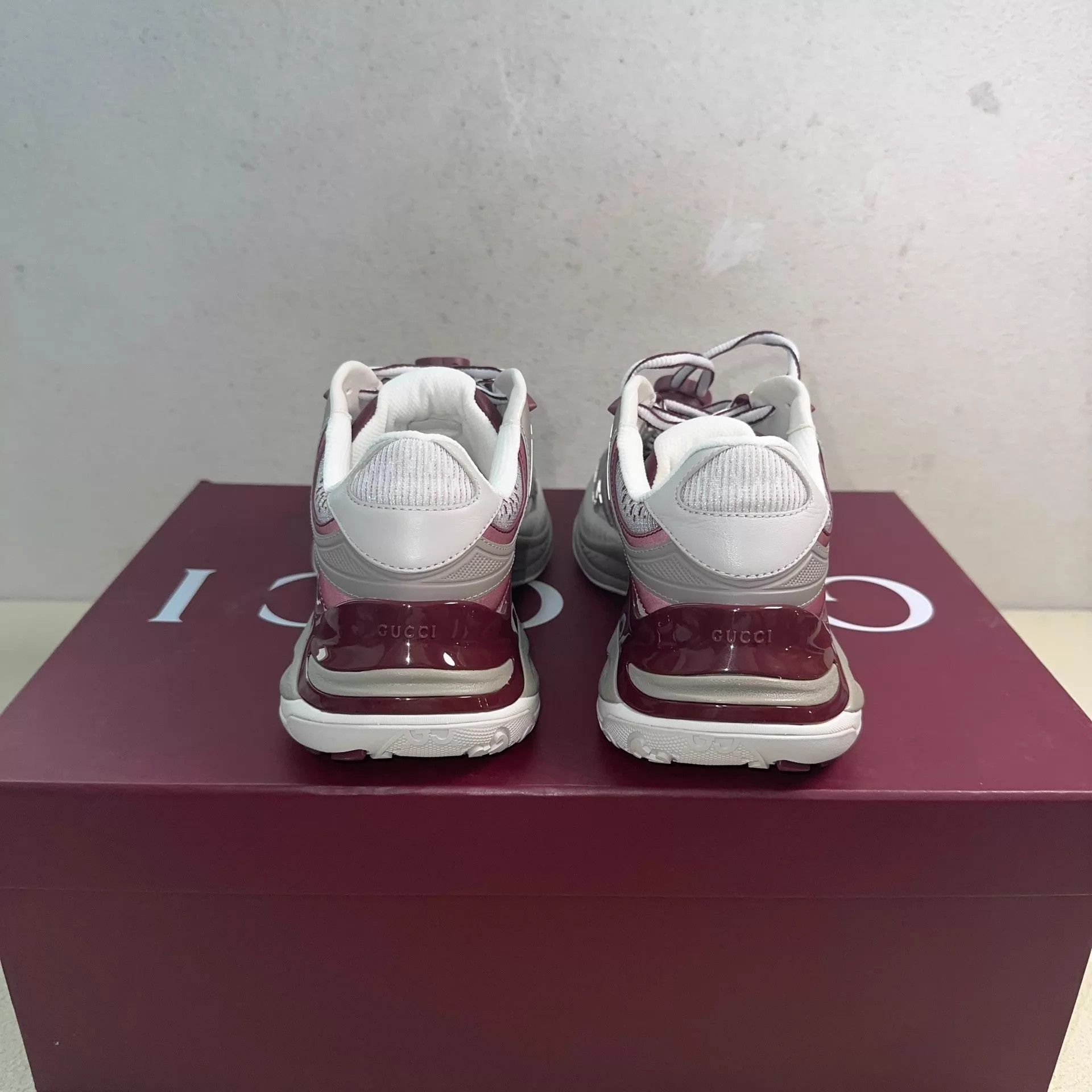 Gucci Gucci 2.0 Dad Sneaker Women's Gray Red Colorblock 37.5 EU Size US 7 / IT 37 - 3 Thumbnail
