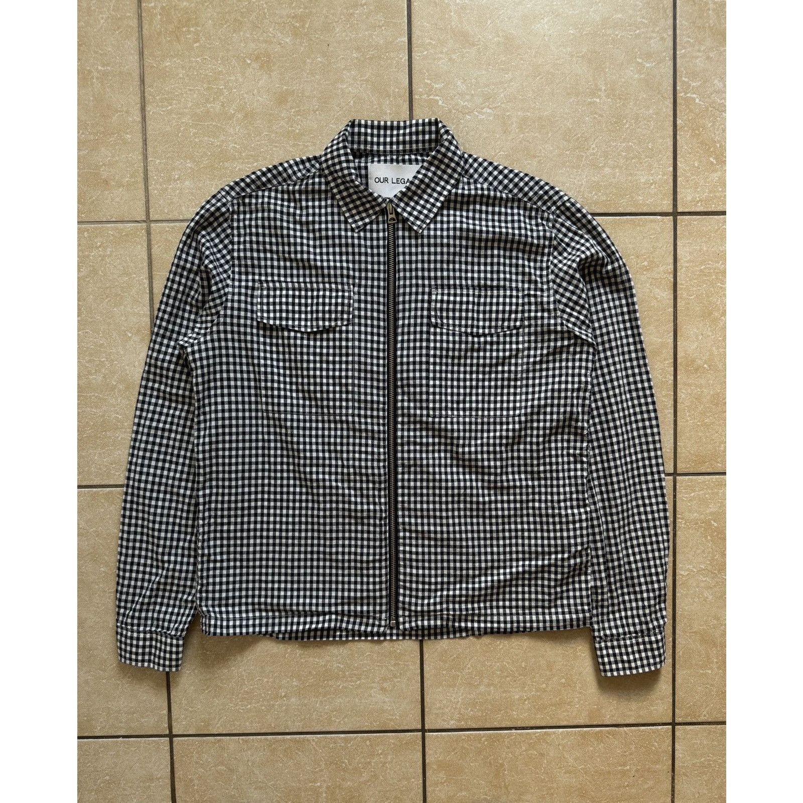 Our Legacy Our Legacy SS16 Gingham Crepe Full Zip Shirt/Overshirt Size US S / EU 44-46 / 1 - 1 Thumbnail