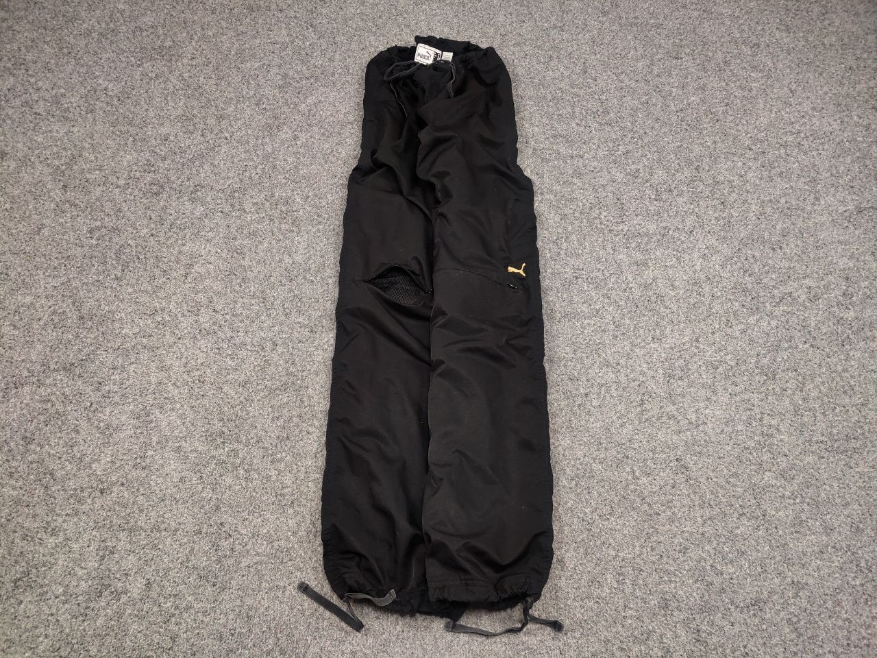 Puma Vintage Puma Logo Zip Knees Black track Pants Y2K Style Size US 32 / EU 48 - 3 Thumbnail