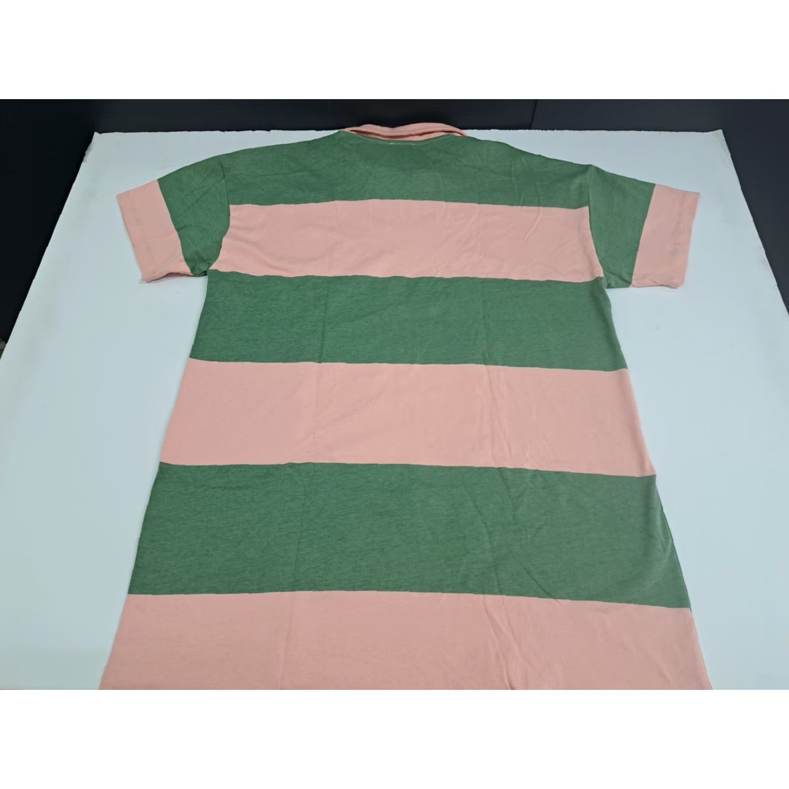 Cotton On Cotton On Polo Shirt XS Pink/Green Striped Short Sleeve Relaxed Fit Mens Shirt Polo NWT XS 4754 Size US XS / EU 42 / 0 - 3 Thumbnail