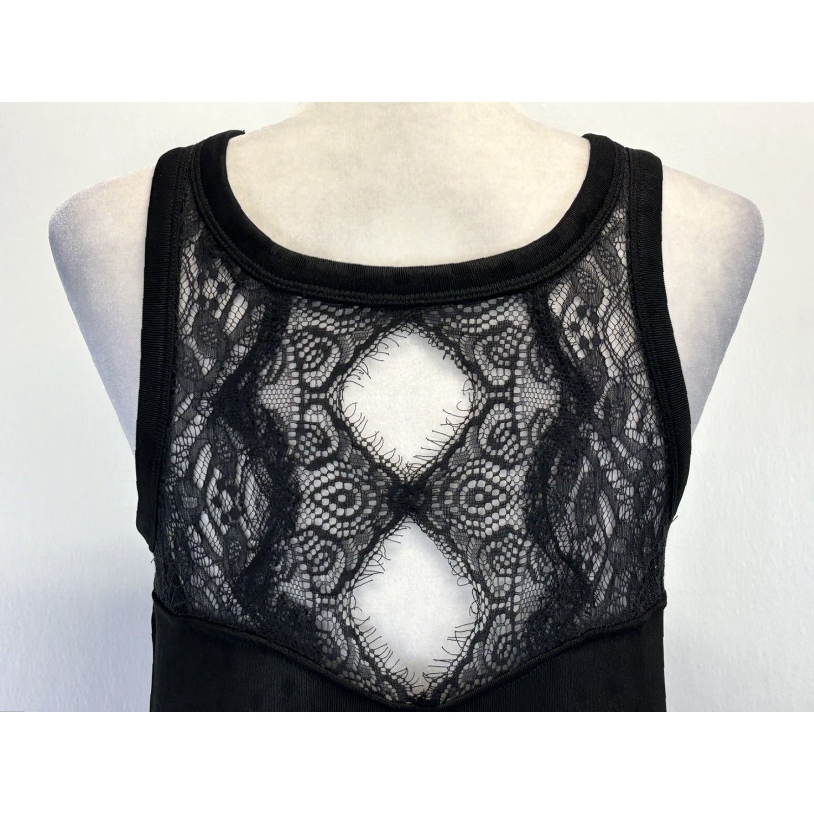Free People Free People Women XS Black Sleeveless Swing Dress Acetate Lace Bohemian Gothic Grunge Whimsigoth Size XS / US 0-2 / IT 36-38 - 6 Thumbnail