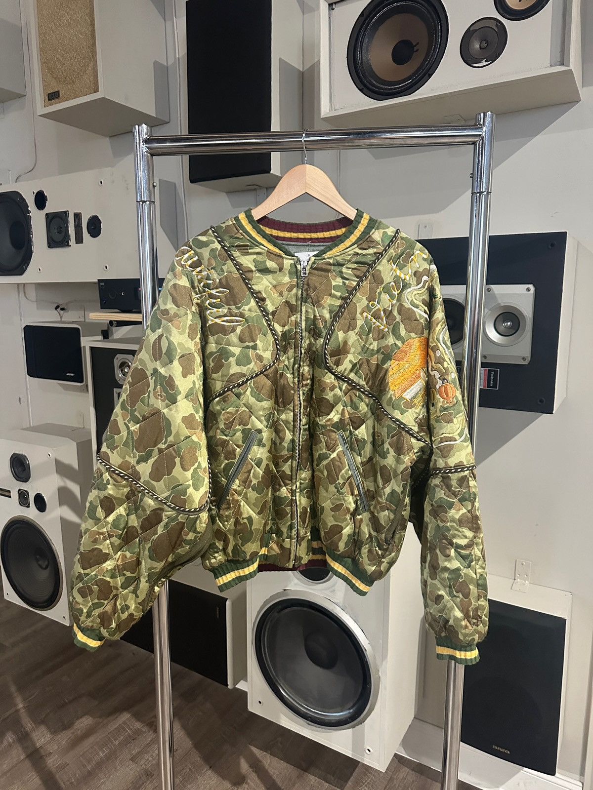 Kapital Kapital Camo Map Bomber Jacket Size 3 Size US L / EU 52-54 / 3 - 1 Thumbnail