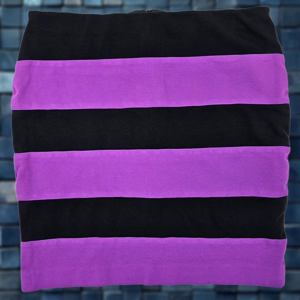 Ann Taylor VINTAGE Ann Taylor Skirt Womens 4 Knee Length Black Purple Stretch Pencil 30x17 EUC Size 27" / US 4 / IT 40 - 1 Thumbnail