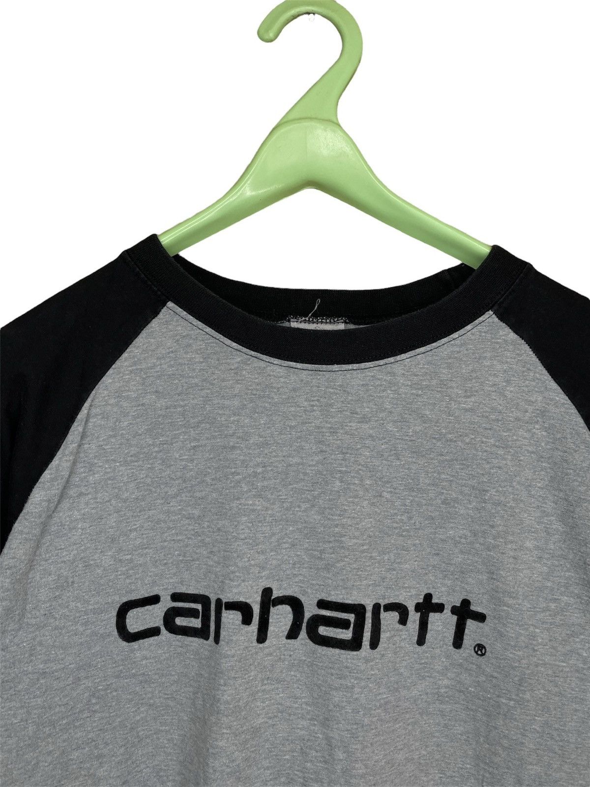 Carhartt × Carhartt Wip Vintage Big Logo Athletic Script Heather 3/4 Sleeve Top Gray T-Shirt Size US S / EU 44-46 / 1 - 17 Thumbnail