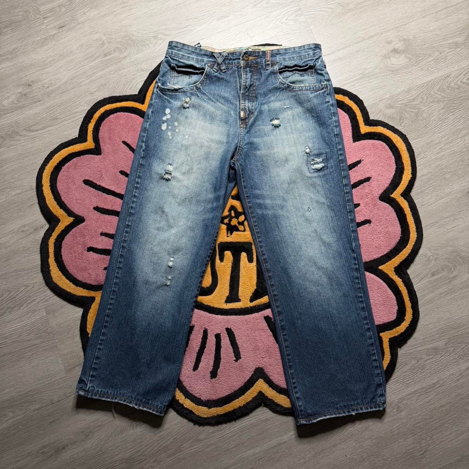 Vintage Y2K LRG Lifted Research Group Stone Wash Denim Jeans