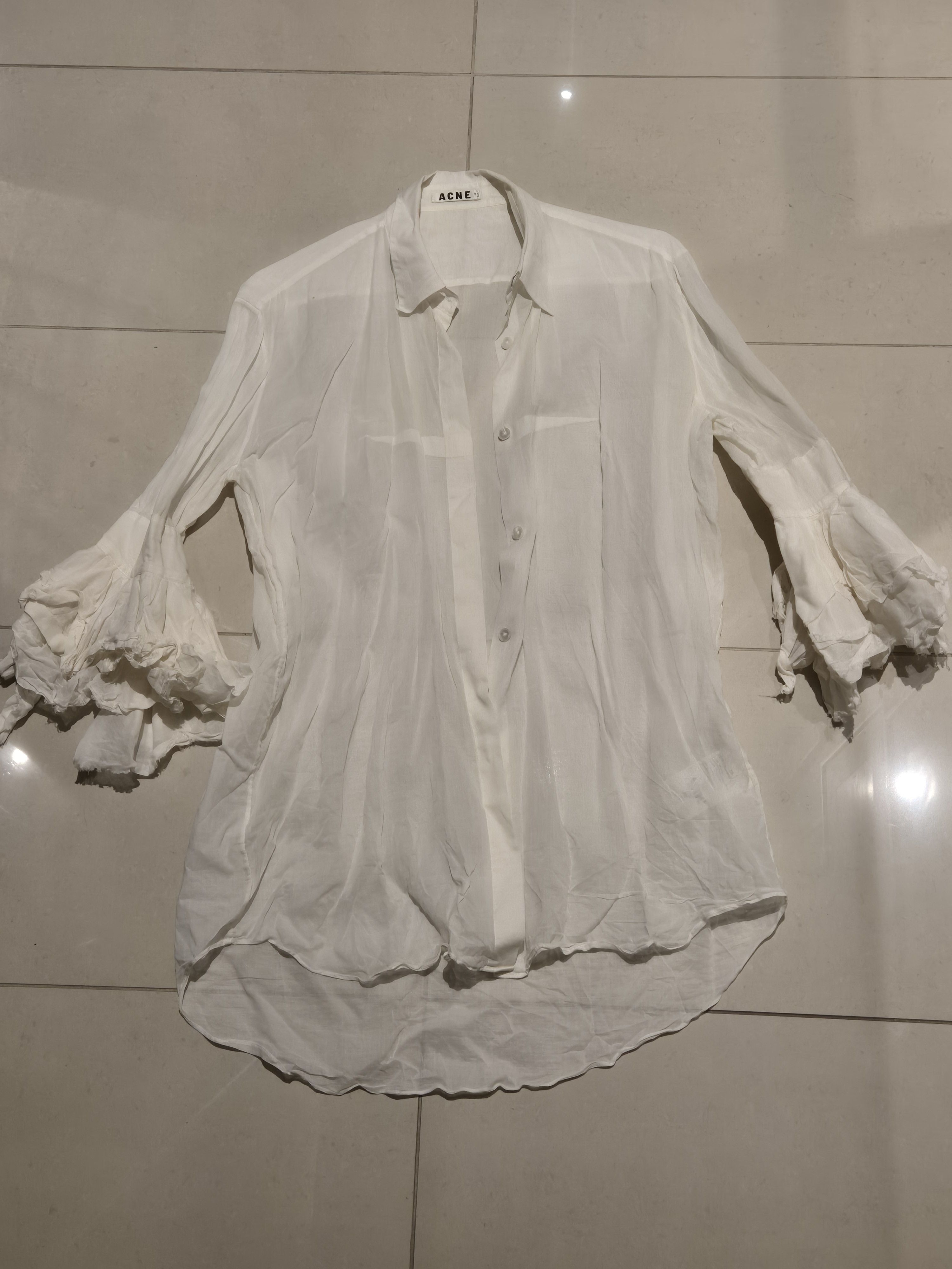 Acne Studios Acne Studios ruffle sleeved shirt Size S / US 4 / IT 40 - 5 Thumbnail