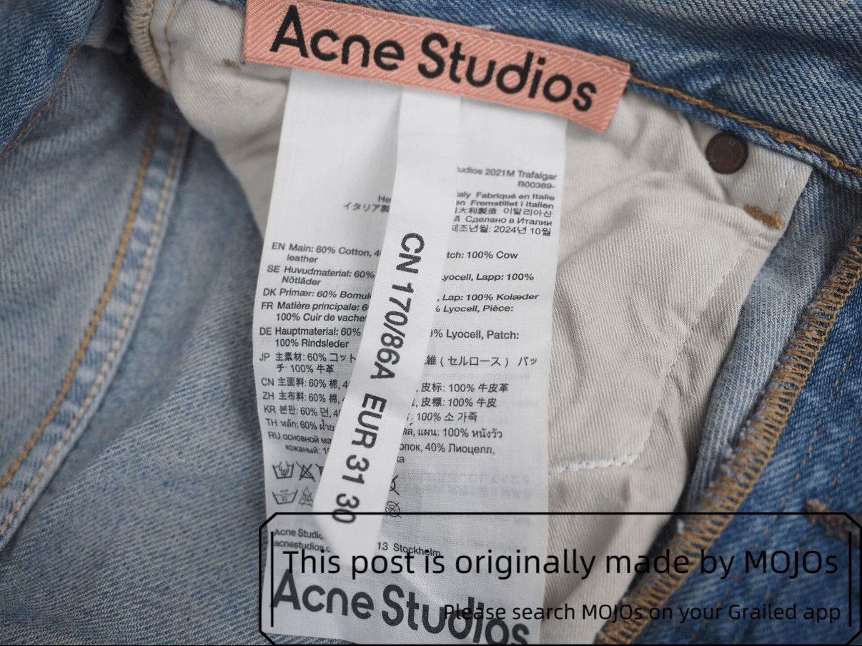 Acne Studios W31L30 Acne Studios 2021M Distressed Denim mojos582 Size US 31 - 8 Thumbnail
