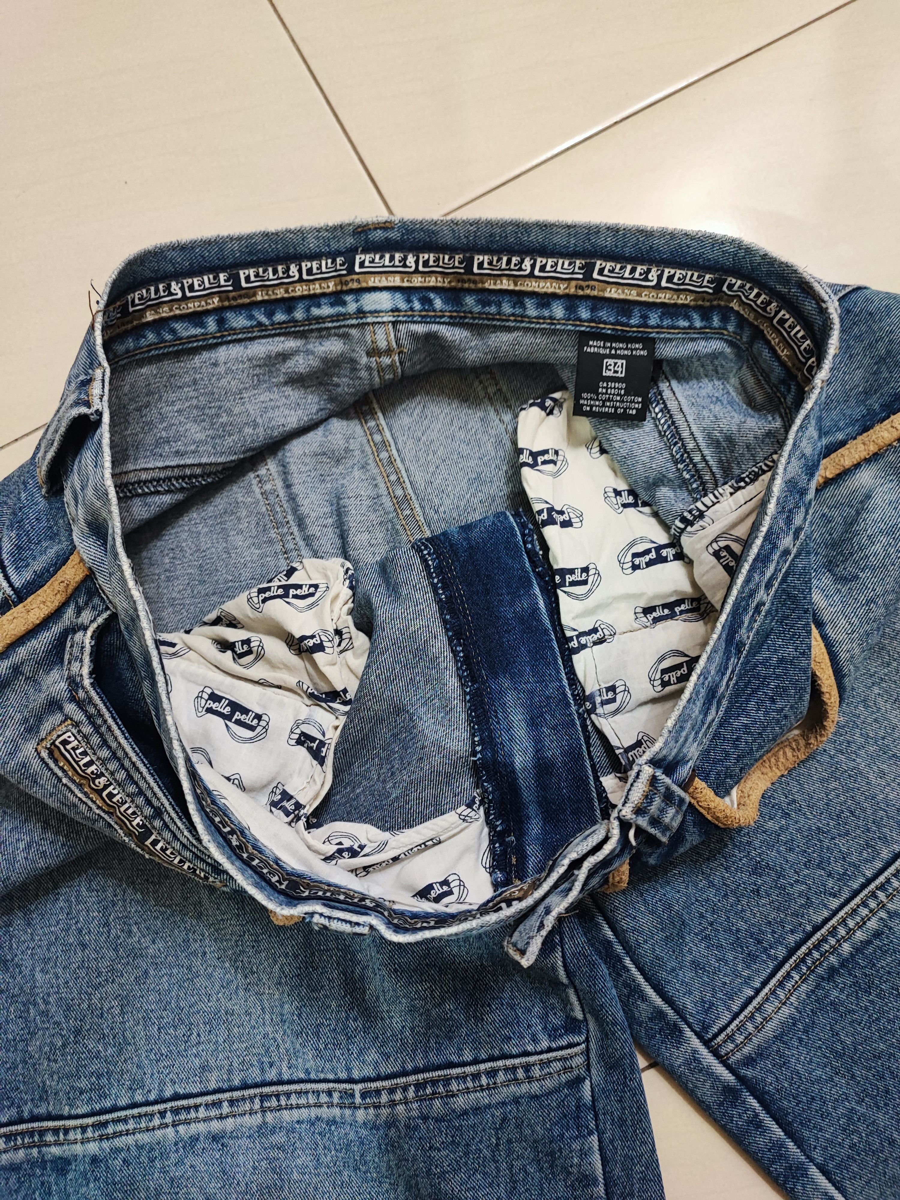 Pelle Pelle Rare!! Vintage 90's Pelle Pelle Baggy Double kneeJeans Size US 34 / EU 50 - 11 Thumbnail