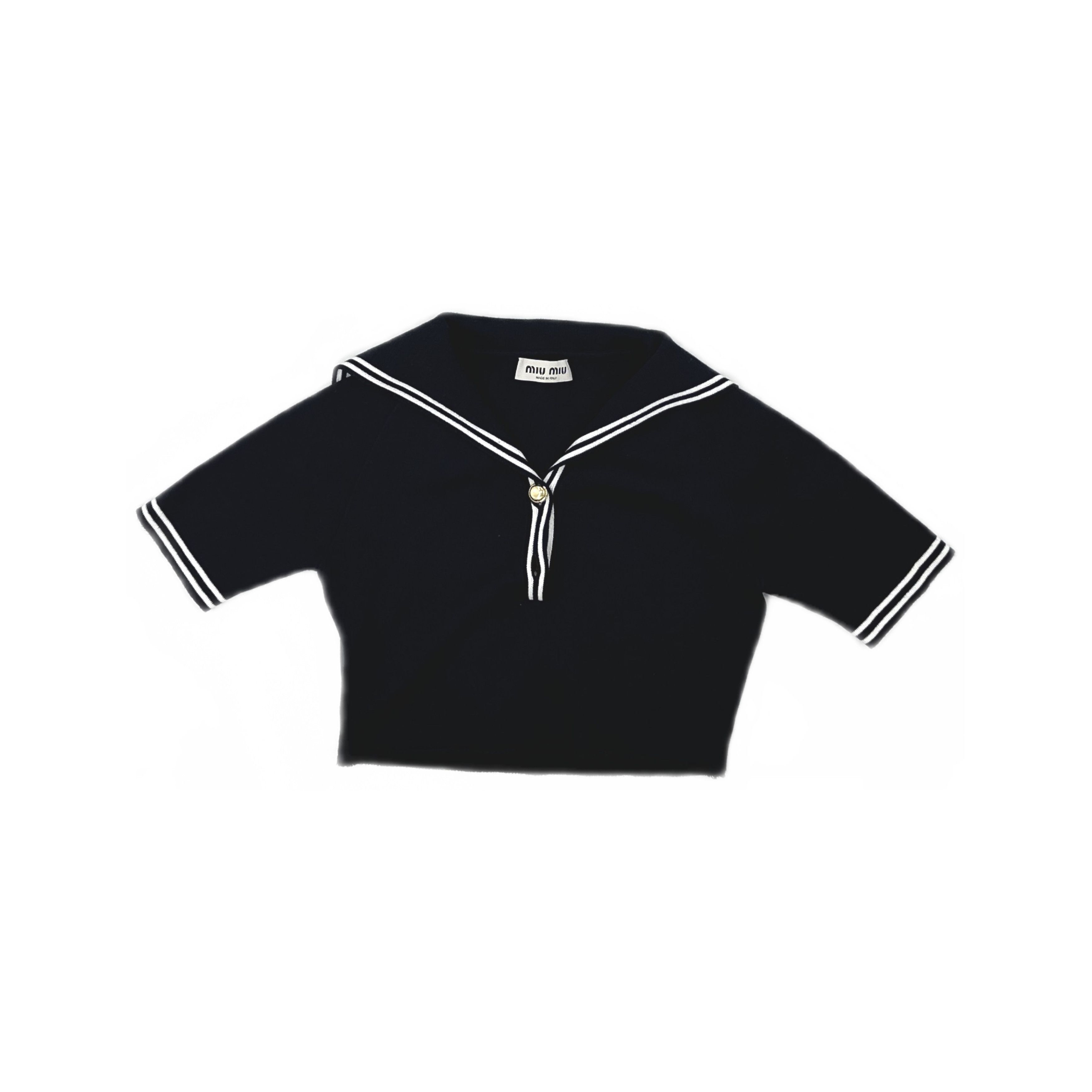 Miu Miu Miu Miu Sailor Collar Knit Top Size 38 Size XS / US 0-2 / IT 36-38 - 1 Thumbnail