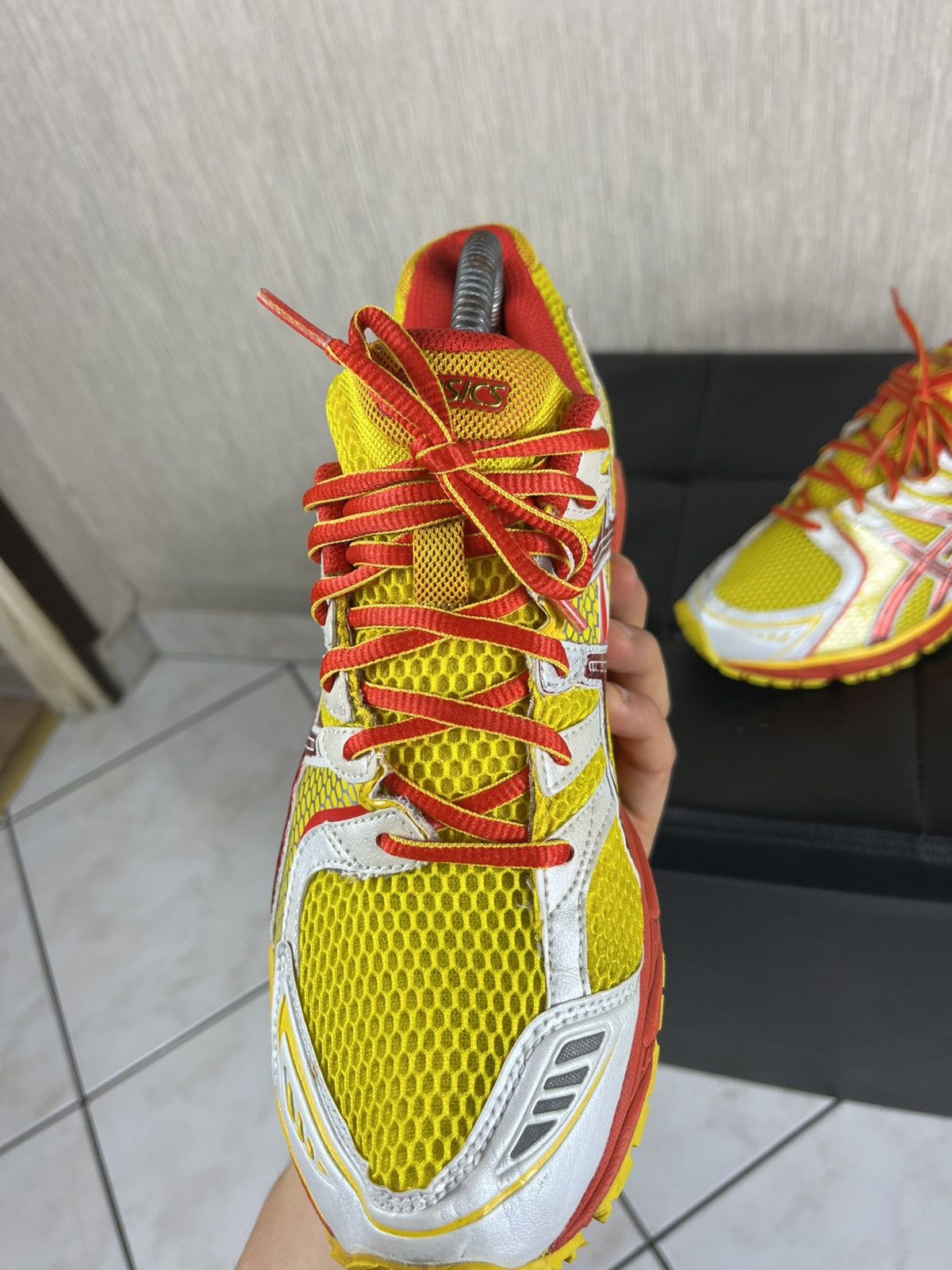 Asics Vintage Asics gel-os sky speed asymmetric laces mesh shoes Size US 8.5 / EU 41-42 - 8 Thumbnail