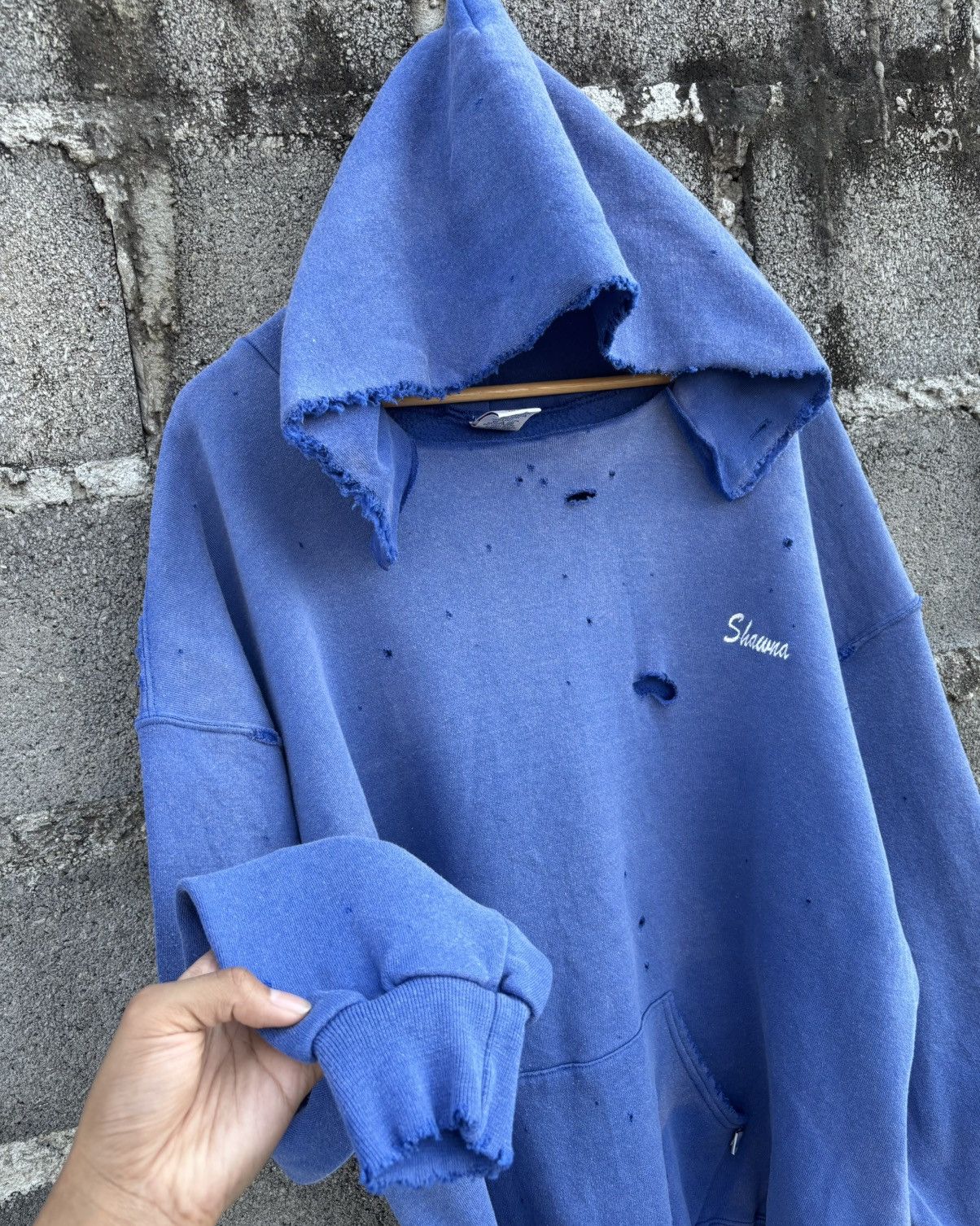 Russell Athletic Thrashed Distressed Hoodie Russell Faded Size US XXL / EU 58 / 5 - 1 Thumbnail