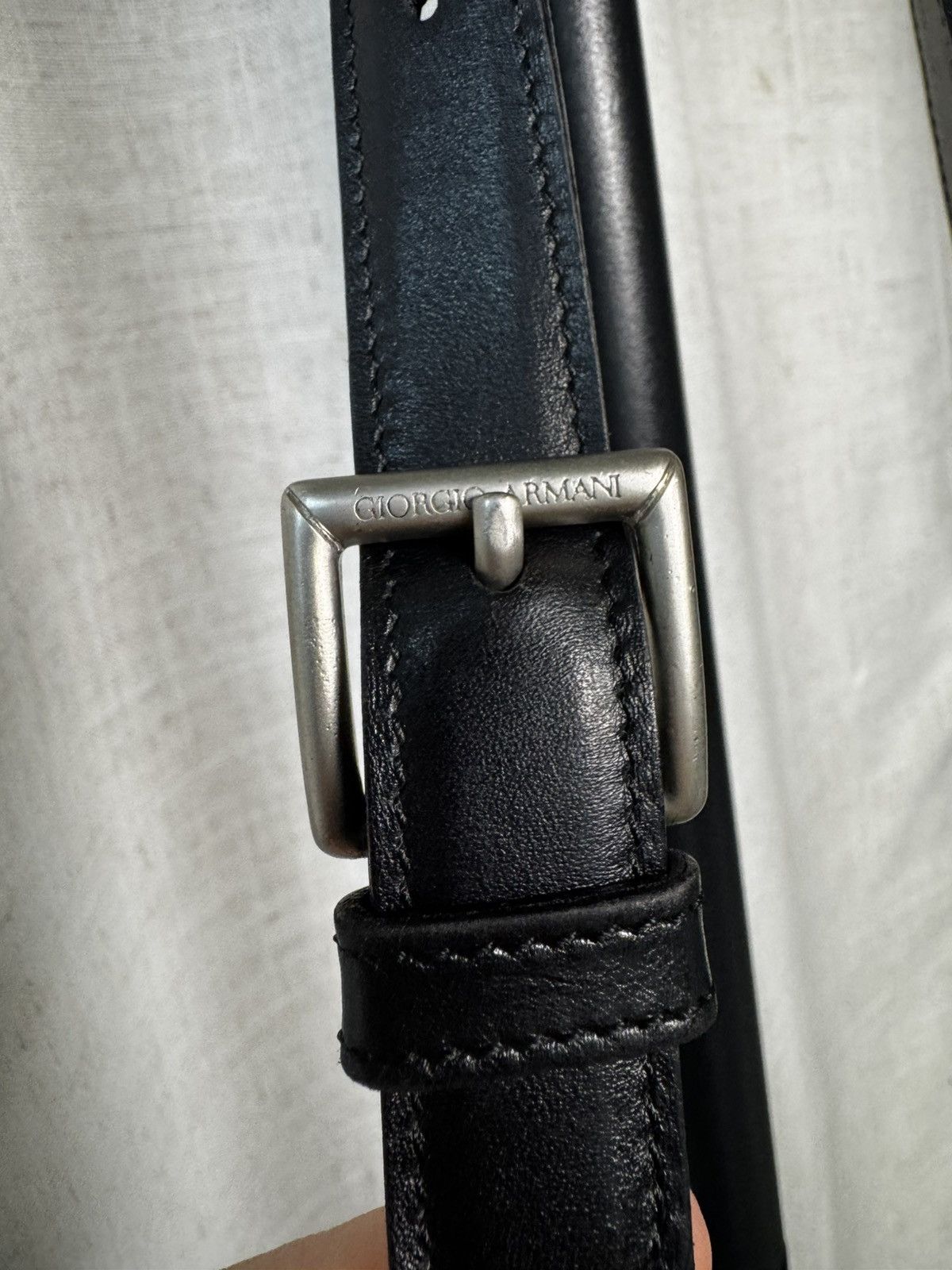 Giorgio Armani Vintage Giorgio Armani Black Leather Shoulder Bag UNISEX Size ONE SIZE - 11 Thumbnail