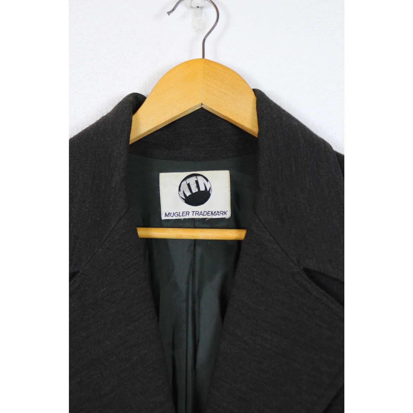 Mugler Thierry Mugler Trademark Belted Coat Black Avant Garde Size M / US 6-8 / IT 42-44 - 3 Thumbnail