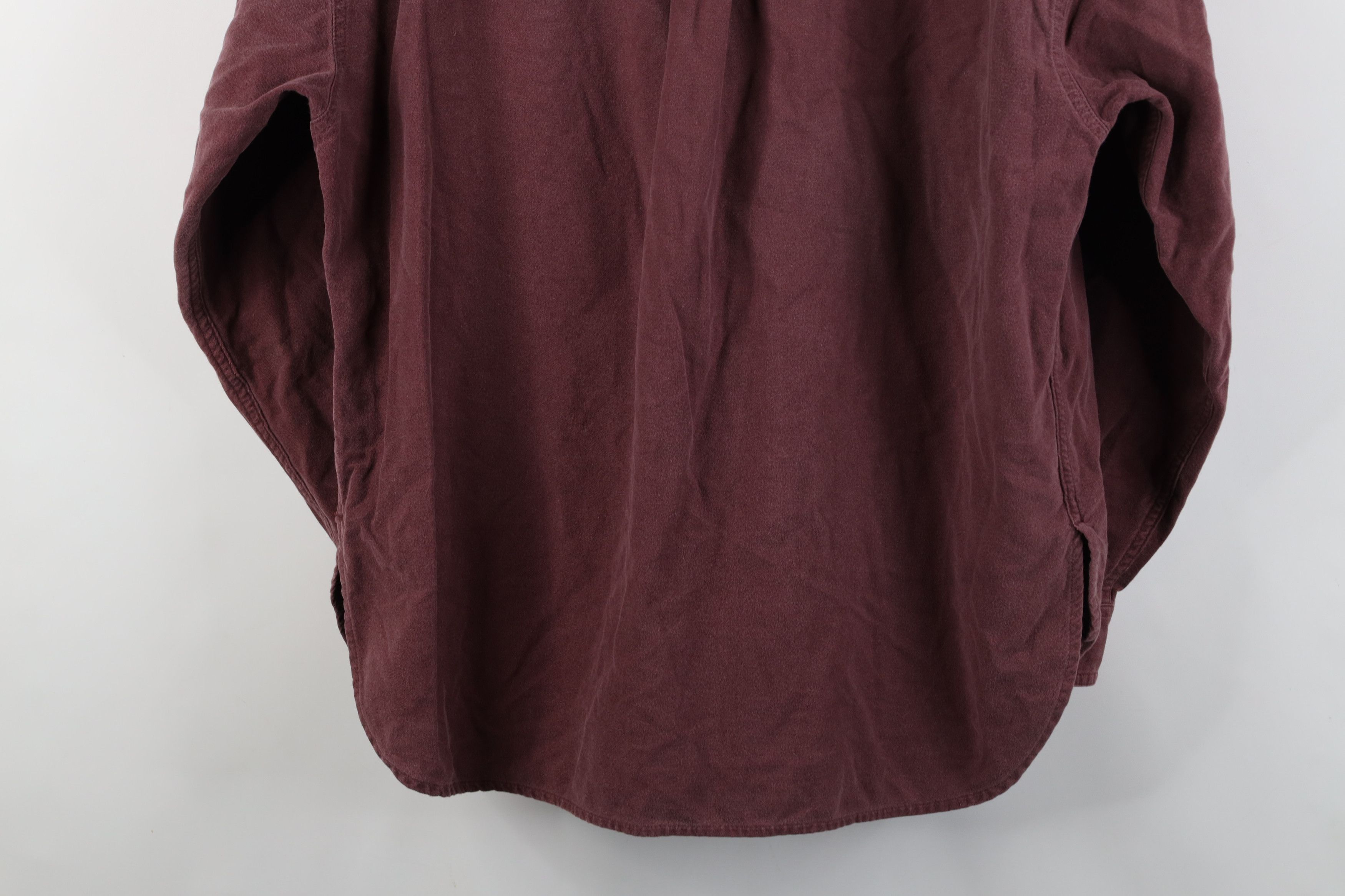 Eddie Bauer Vintage 90s Eddie Bauer Chamois Cloth Button Shirt Maroon Size US M / EU 48-50 / 2 - 12 Thumbnail