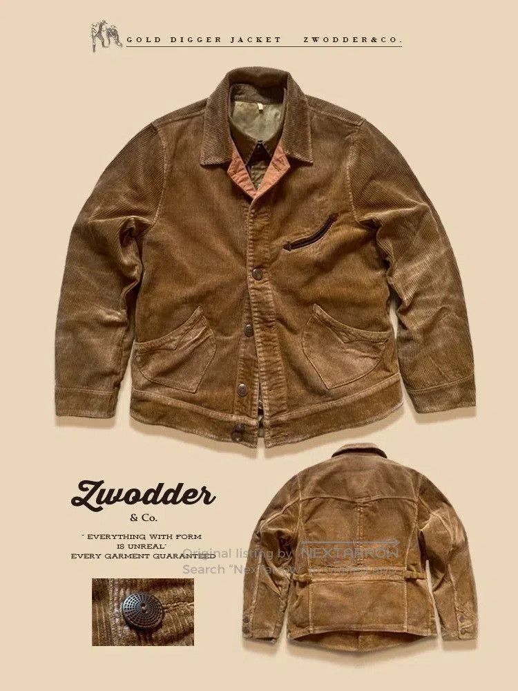 Good Worth & Co. Zwodder & Co Gold Rush Short Corduroy Jacket. Size US M / EU 48-50 / 2 - 1 Thumbnail