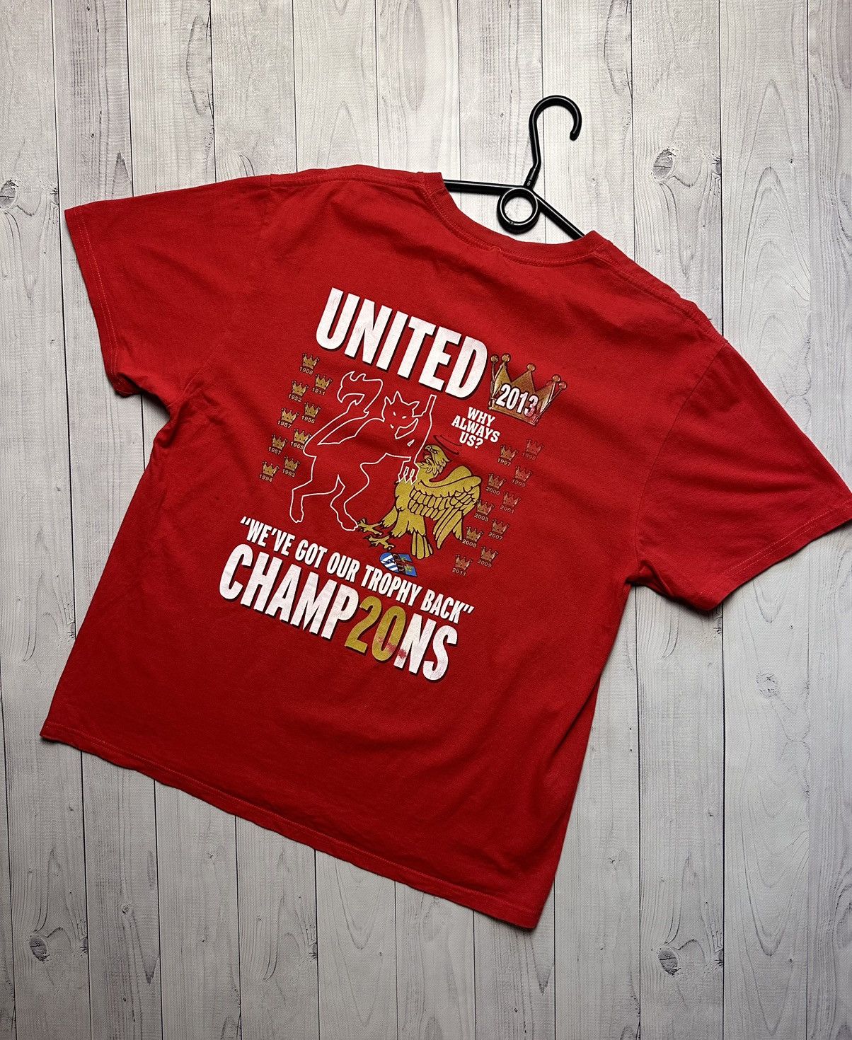 Vintage Vintage Manchester United soccer tee Champions 2013 20 Size US M / EU 48-50 / 2 - 2 Thumbnail