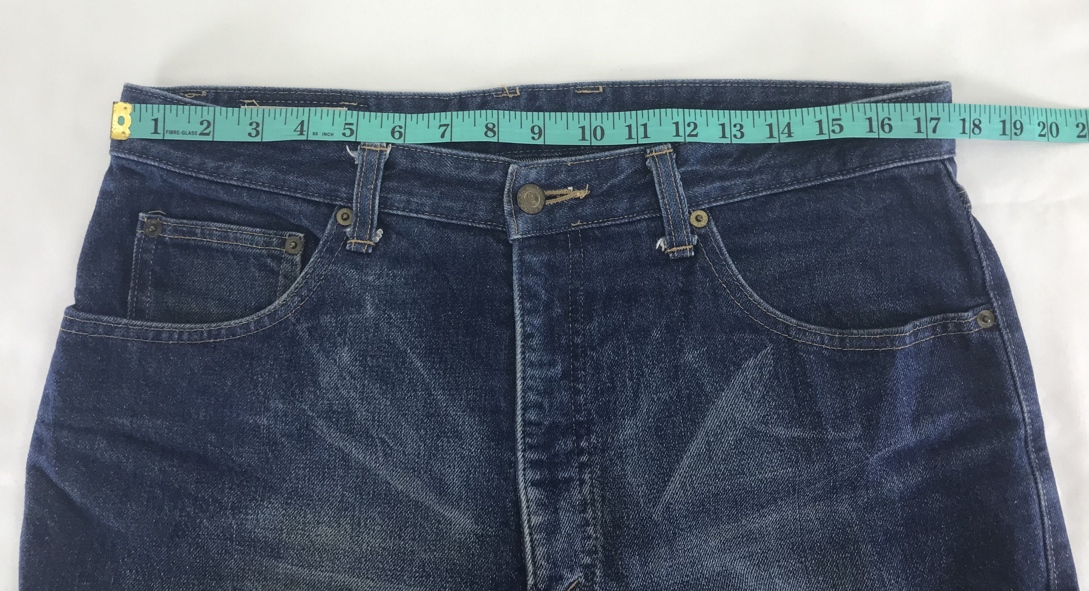 Vintage Vintage Bobson Straight Cut Blue Jeans Size US 35 - 14 Thumbnail
