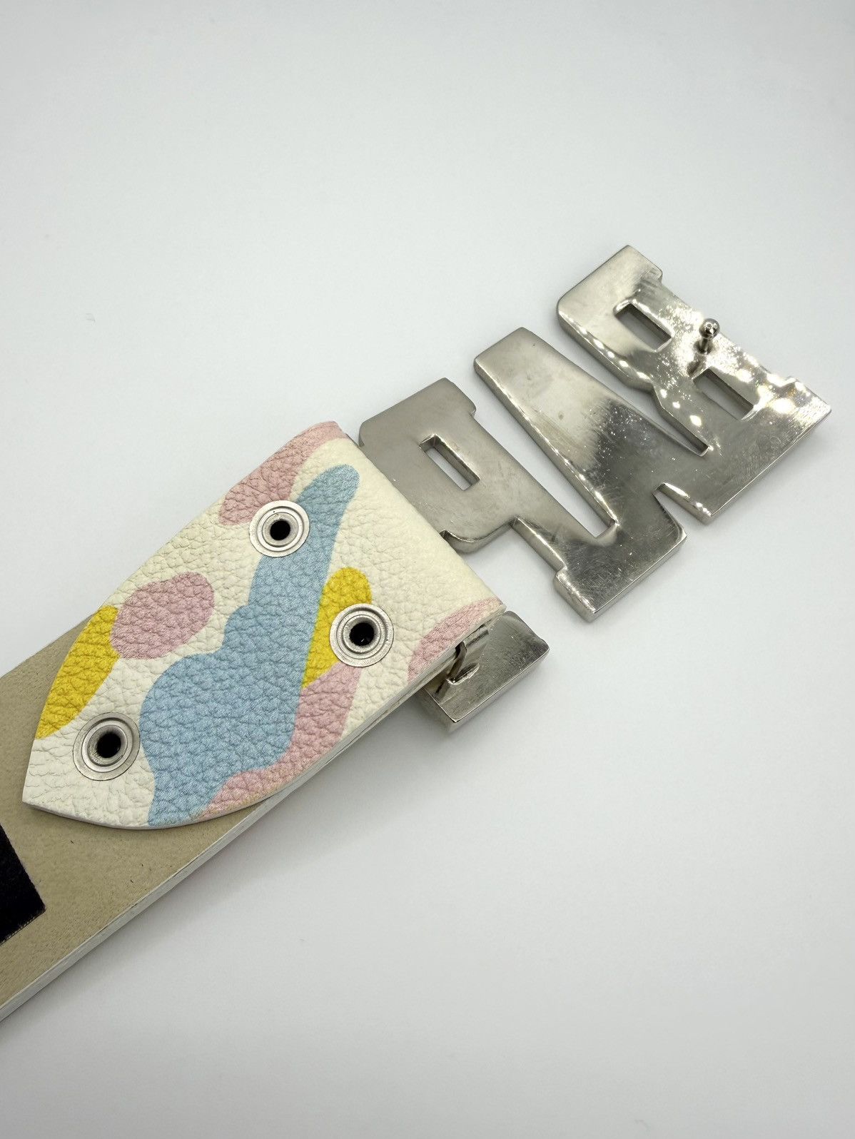 Bape 2006 A Bathing Ape ‘Cotton Candy’ Spell Out Buckle Belt Size ONE SIZE - 6 Thumbnail