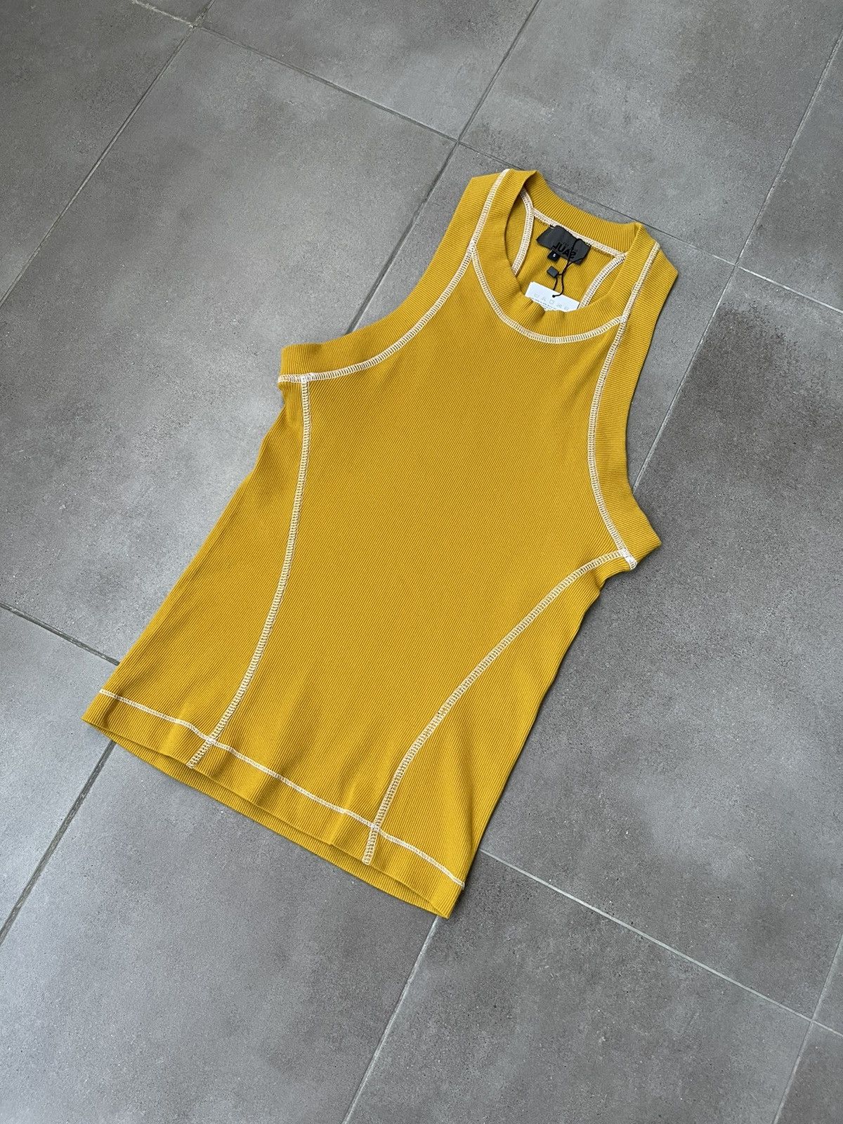 Saul Nash !DS! SS23 Saul Nash Yellow Overlock Stitch Tank Top Size US S / EU 44-46 / 1 - 8 Thumbnail