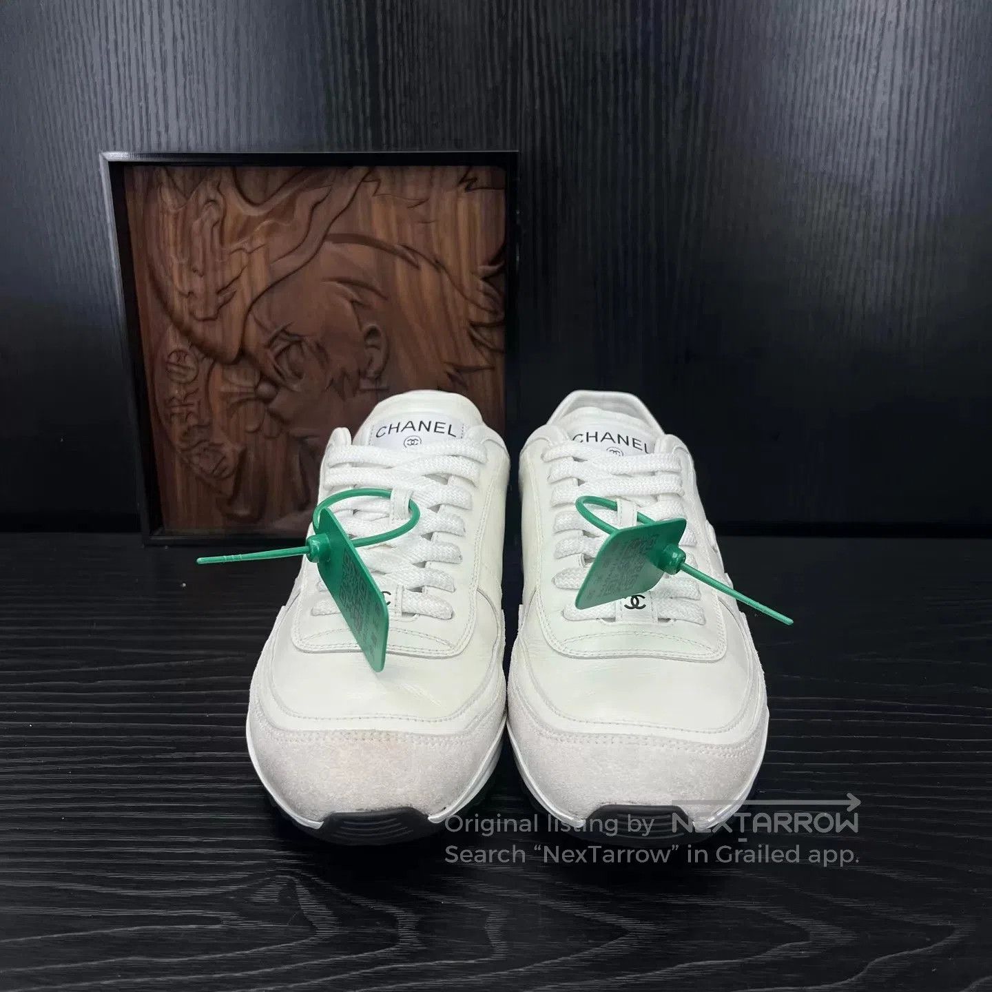 Chanel White Low-Top Sneakers Size 9. Size US 9 / EU 42 - 4 Thumbnail