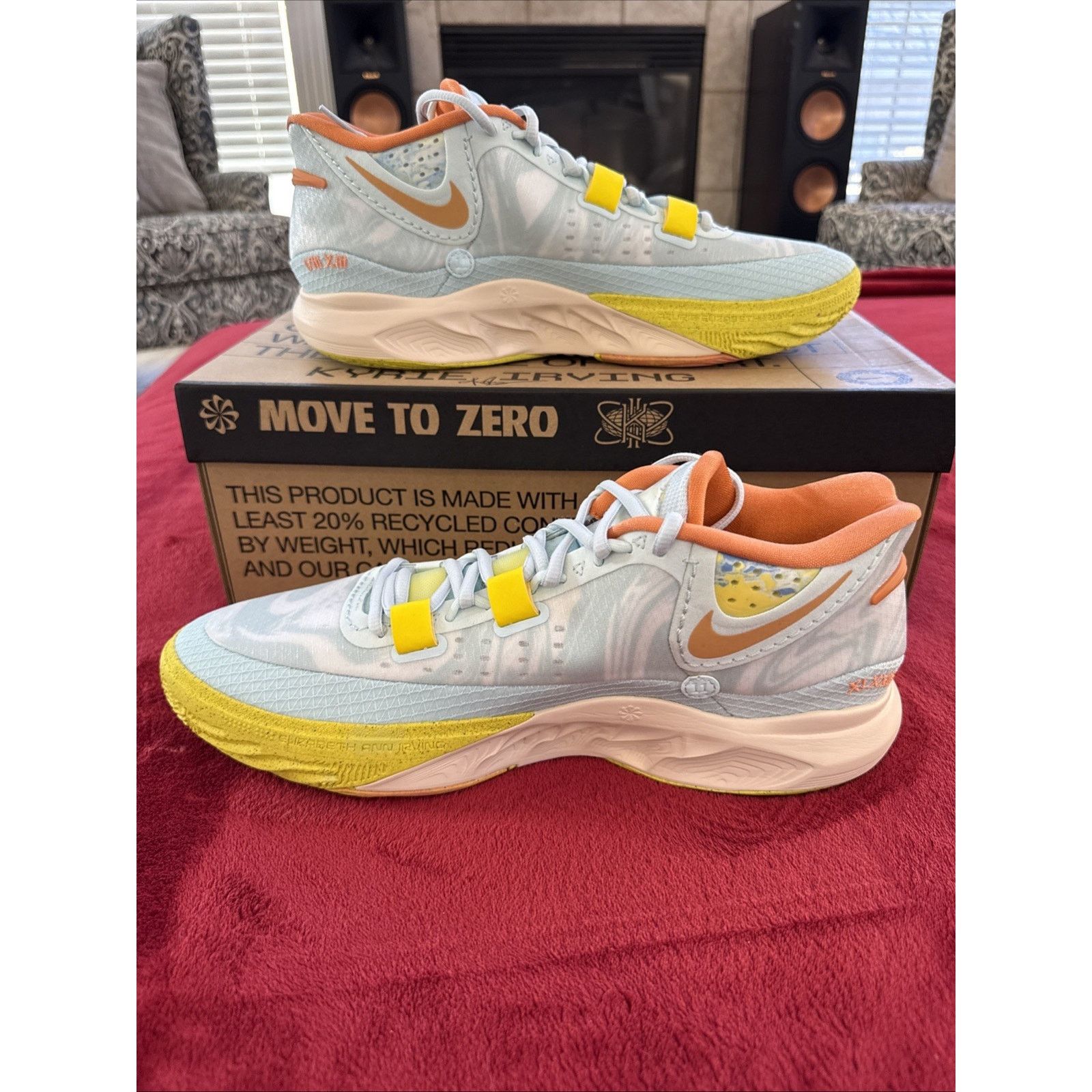 Nike Nike Kyrie 8 Eagle Air Zoom Glacier Blue/Yellow Shoes Size14 Size US 14 / EU 47 - 4 Thumbnail