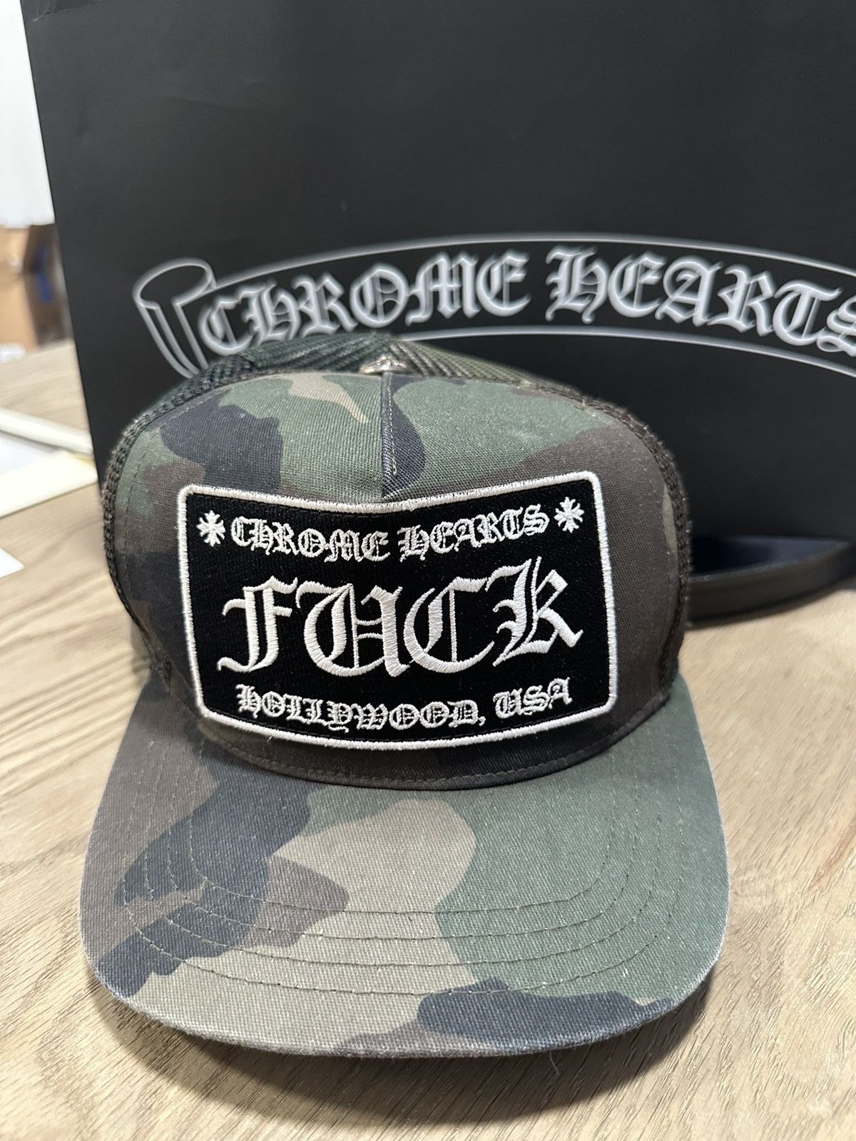 Chrome Hearts Chrome Hearts Camo Hat Size ONE SIZE - 1 Thumbnail