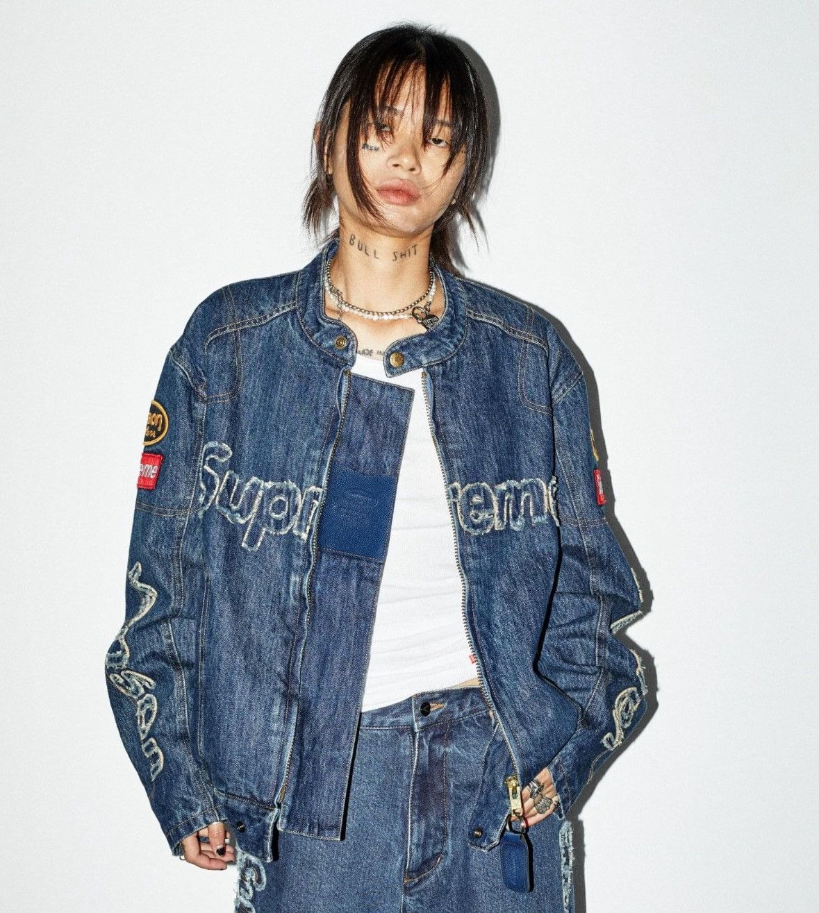 image of Supreme/vanson Leathers Cordura Denim Jacket, Men's (Size Medium)