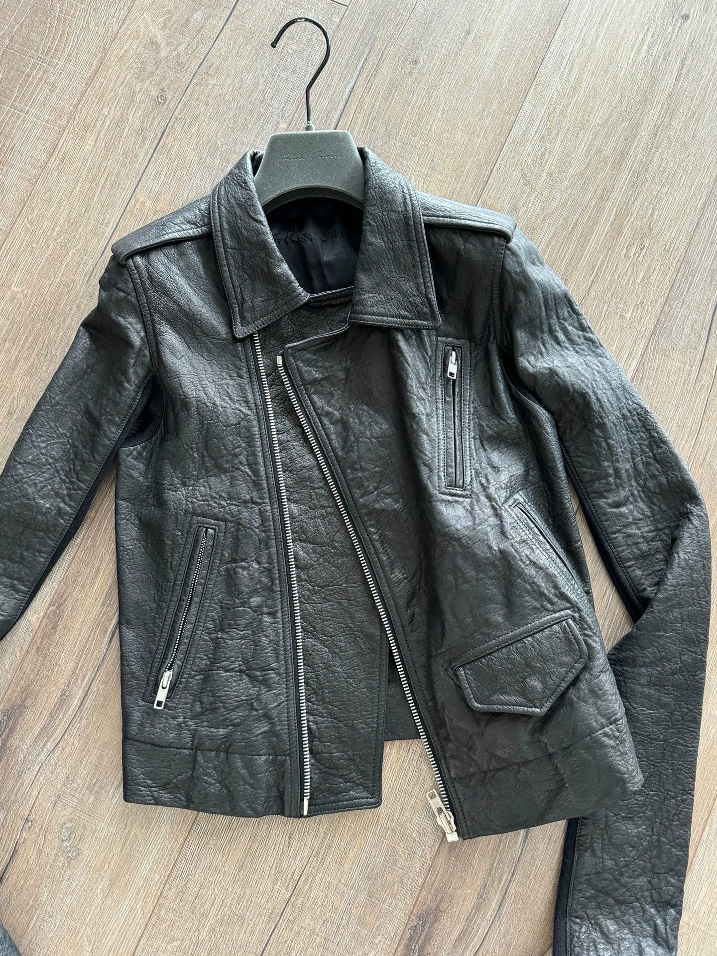 Rick Owens RICK OWENS classic leather jacket, Size US XXS / EU 40 - 6 Thumbnail