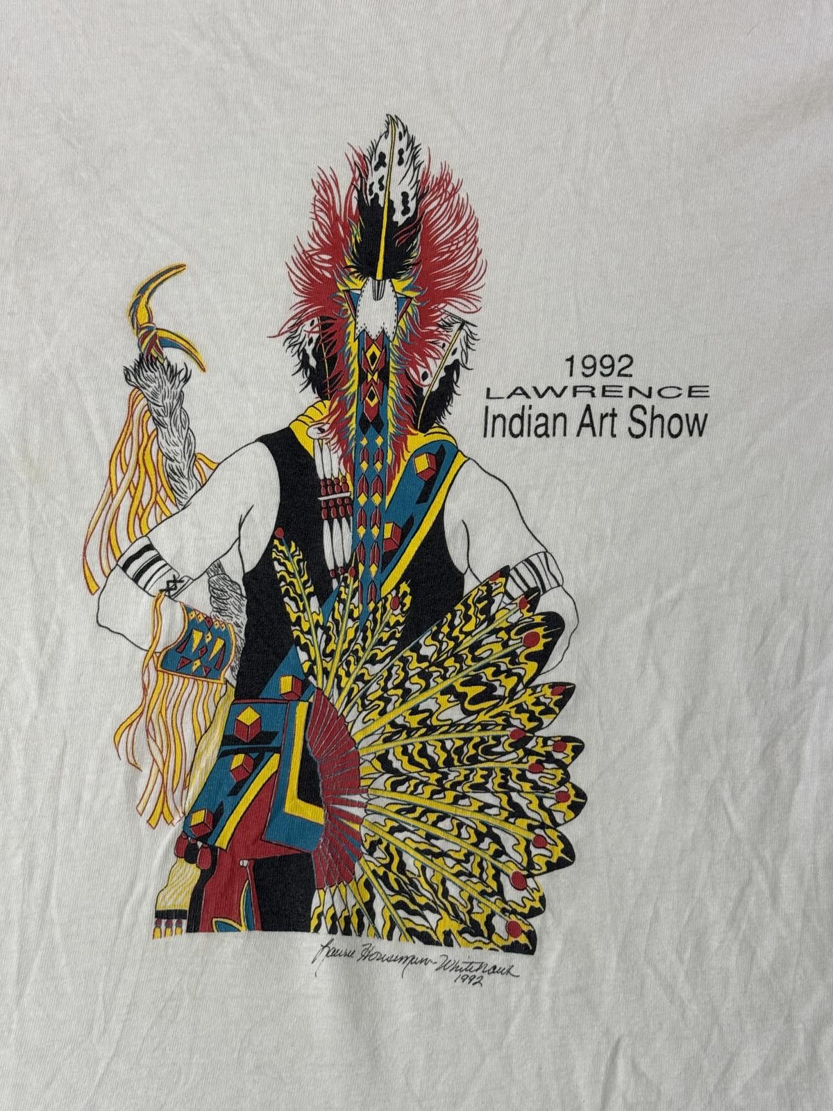 Hanes VTG 1992 Lawrence Indian Art Show T-shirt - M Size US M / EU 48-50 / 2 - 3 Thumbnail