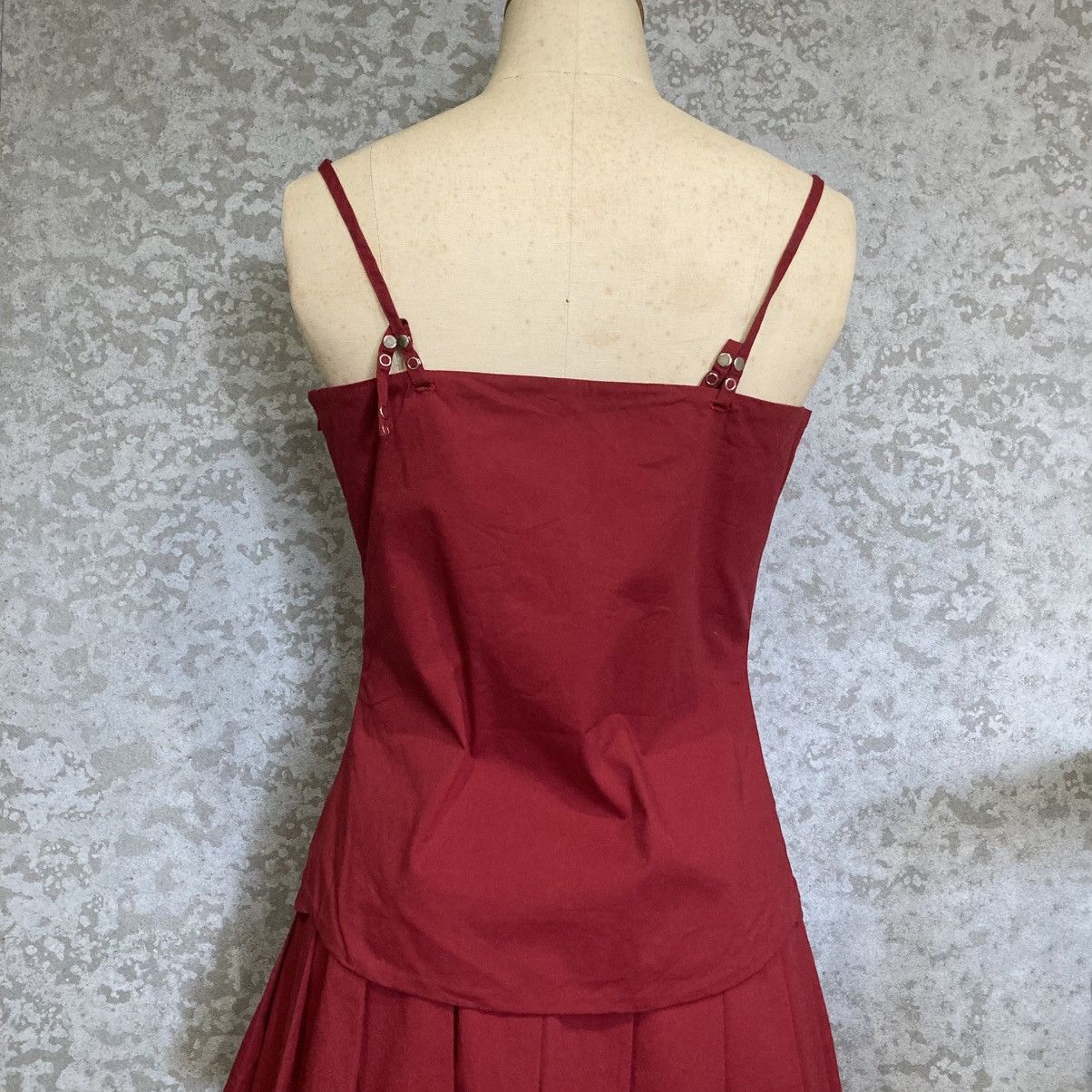 Japanese Brand 1-of-1 Runway Red Cotton Cami Top Japanese Archive Y2K Size S / US 4 / IT 40 - 8 Thumbnail