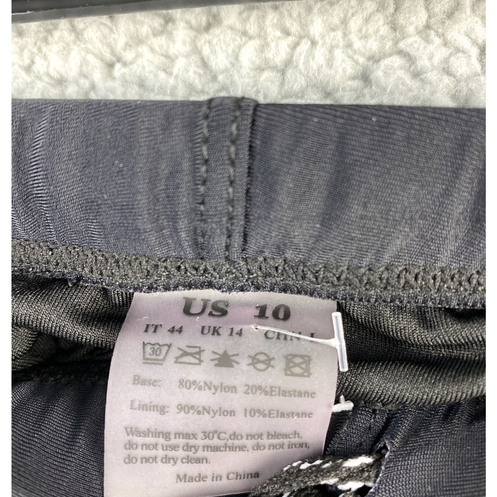 Vintage WOMENS Athletic Compression Leggings Size 10 Black Solid Activewear Size 32" / US 10 / IT 46 - 4 Thumbnail