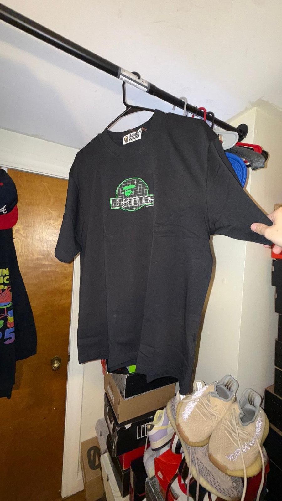 Designer Bape tee black green sz S/M Size ONE SIZE - 1 Thumbnail