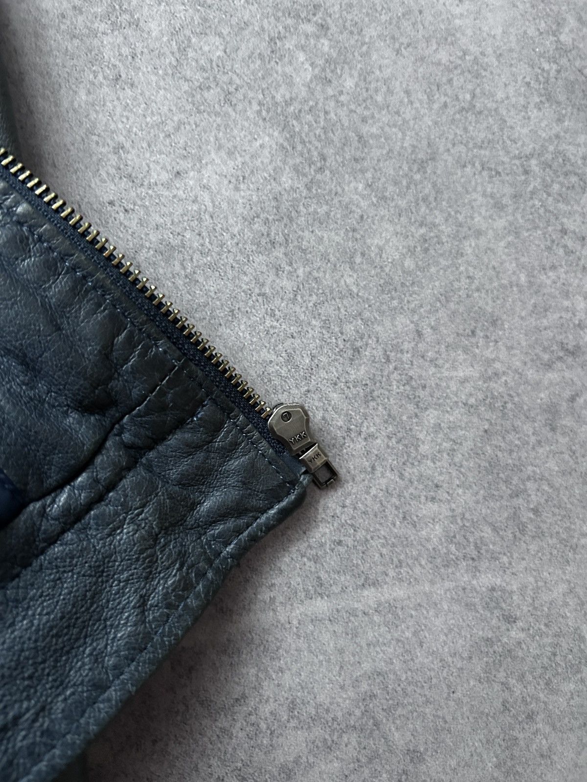 Genuine Leather Jofama by “Malung Sweden washed”blue leather jacket mens Size US L / EU 52-54 / 3 - 7 Thumbnail