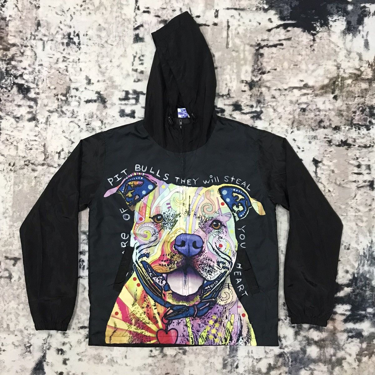 Japanese Brand Mr.1991 Pit Bulls Dog Graphic Windbreaker Jacket Hoodie Size US S / EU 44-46 / 1 - 1 Thumbnail