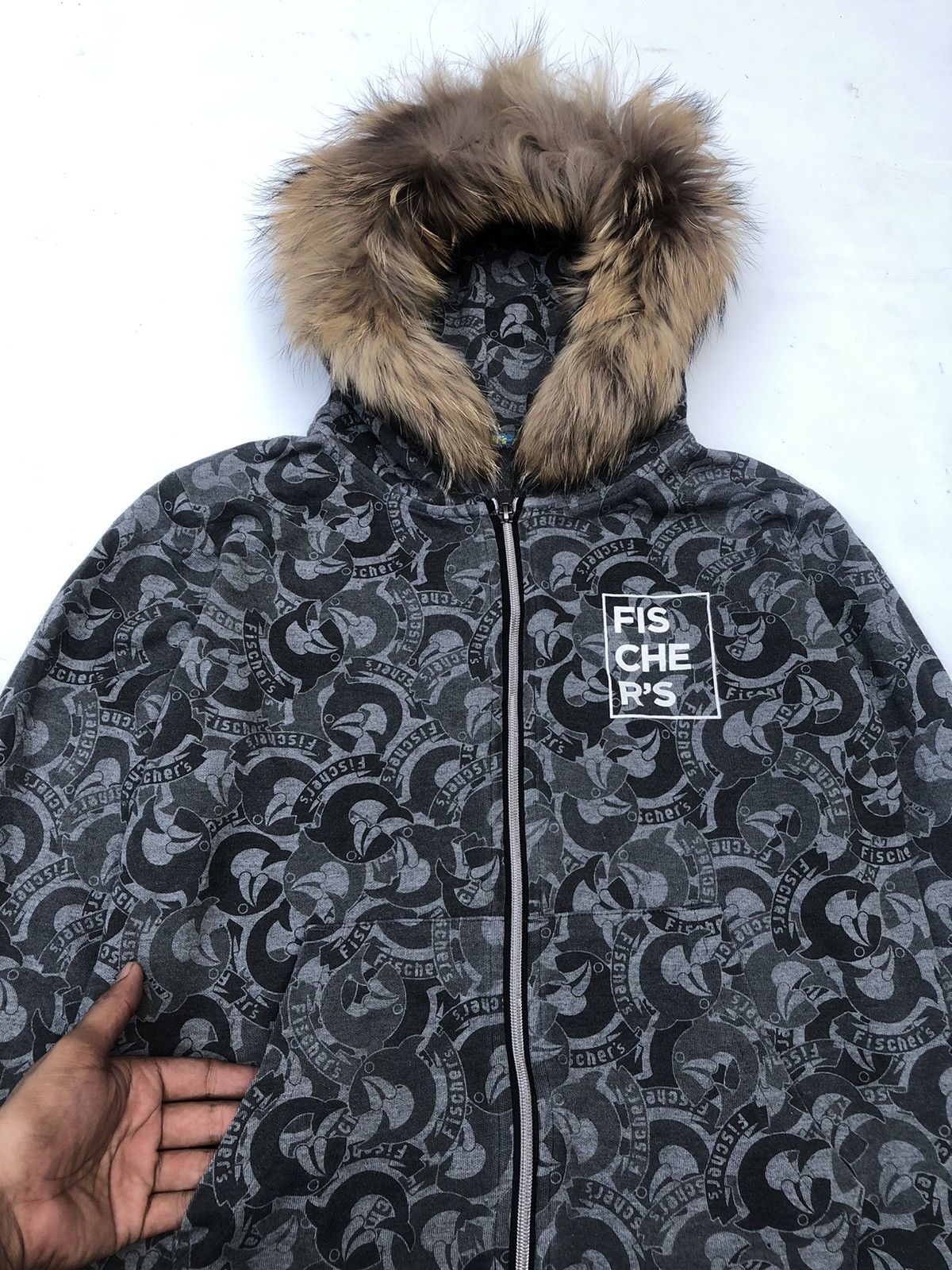 If Six Was Nine Japanese Fur Zip Hoodie Fischer’s Goa Style Size US M / EU 48-50 / 2 - 6 Thumbnail