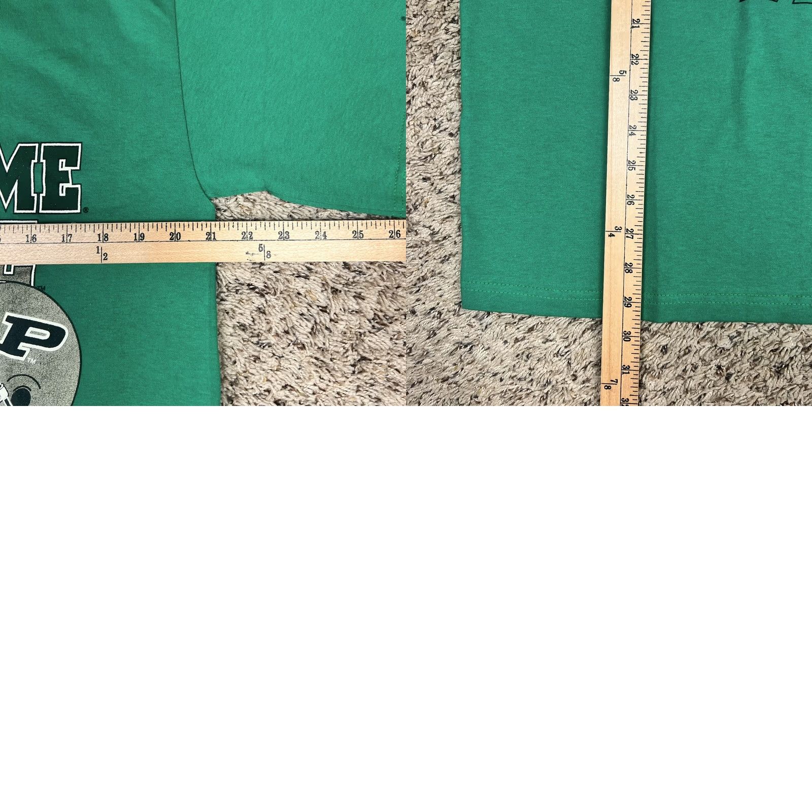 Jansport VINTAGE Jansport T-Shirt Notre Dame vs Purdue College Football Graphic Shirt M Green Mens Size US M / EU 48-50 / 2 - 8 Thumbnail